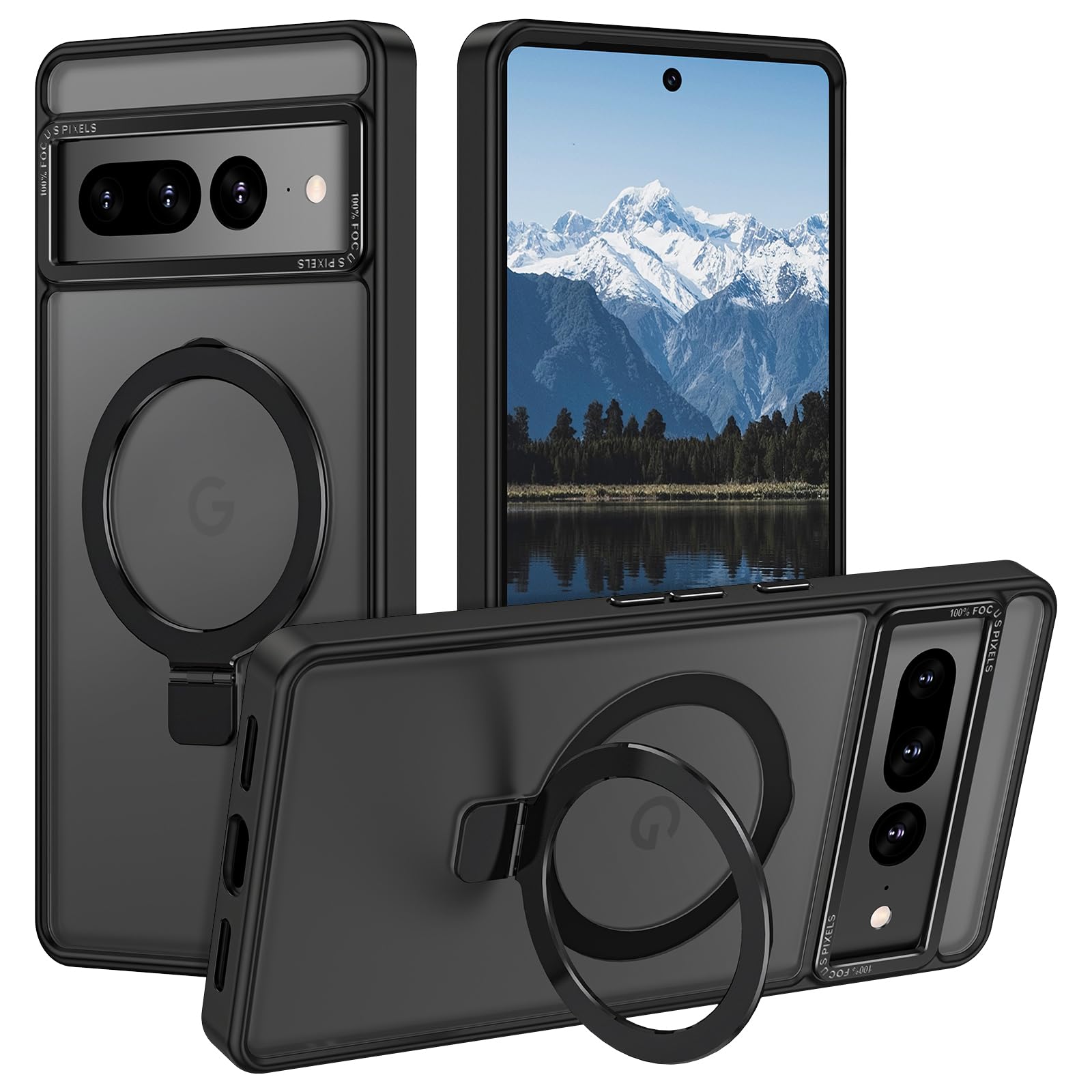 Casehas for Google Pixel 7 Pro Case with Magnetic Invisible Stand [Military Drop Protection] [Compatible with MagSafe] Shockproo