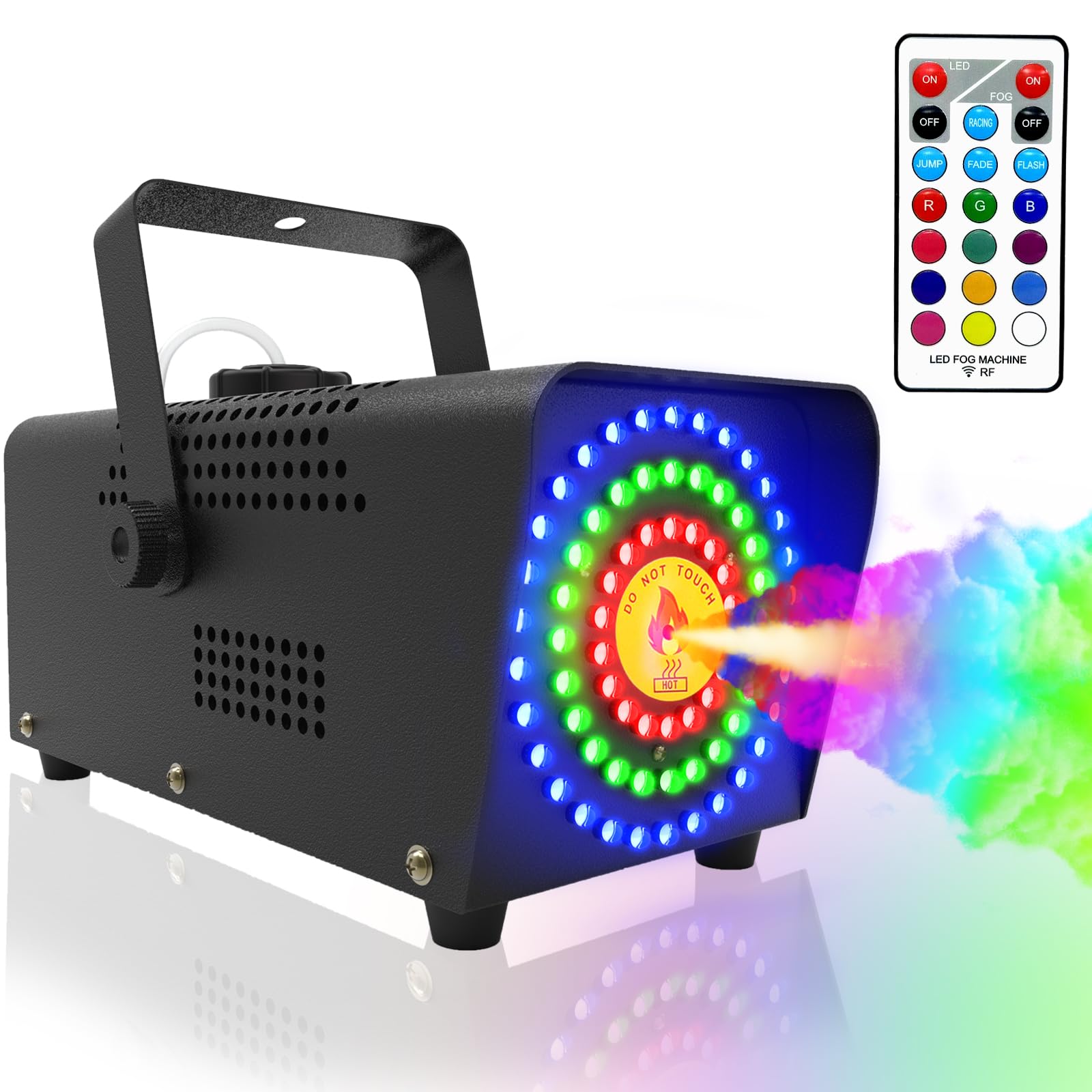 Imone Christmas Fog Machine 72 Led In Circle For Dazzling Effects,Smoke Machine,Fog Machine With Remote Control,Fog Machine Outd