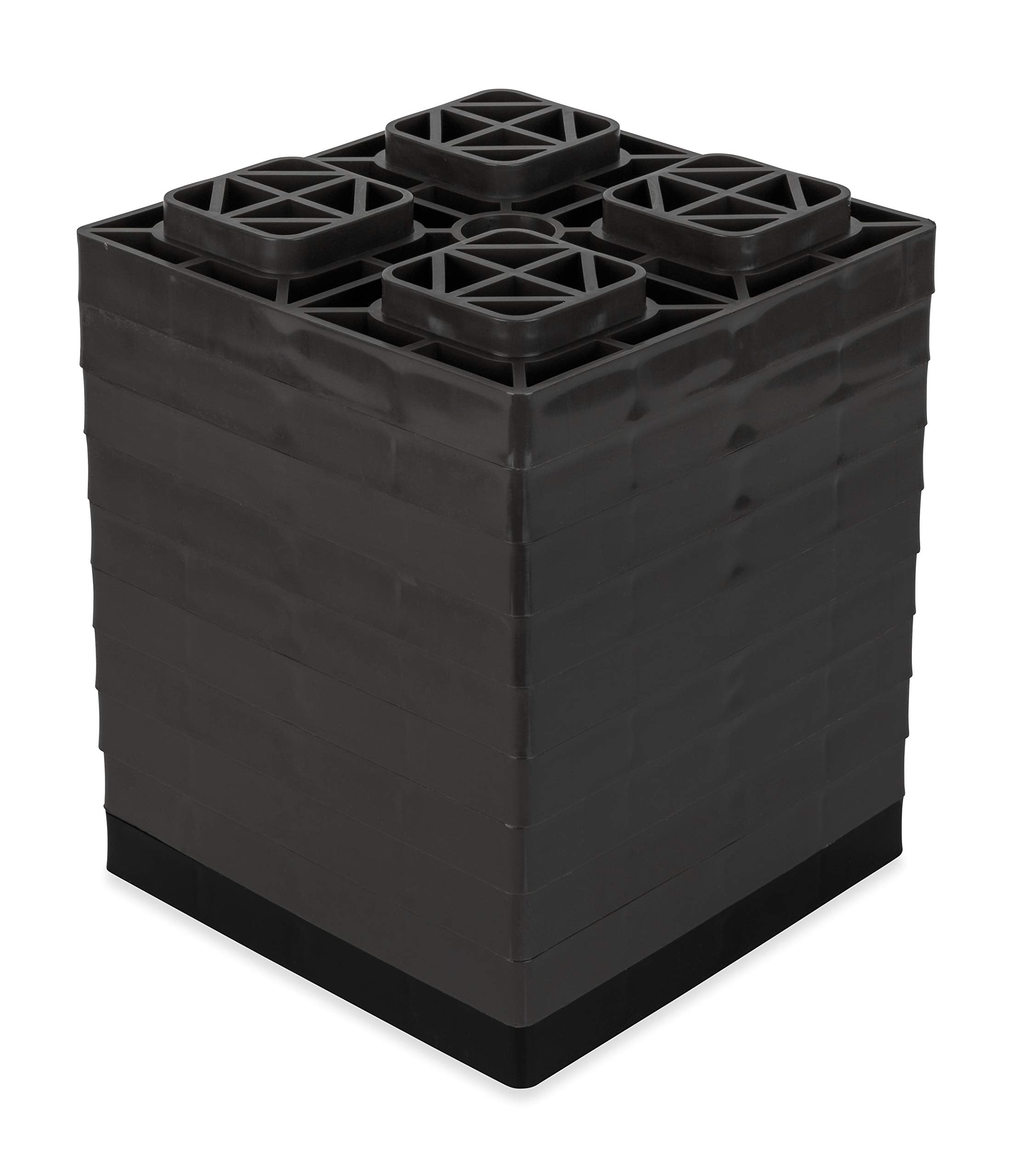 Camco Fasten Camper/Rv Leveling Blocks - Features Interlocking Design For Customizable Height - Carrying Handle Twists To Secure,WBAUVB00T36JXSW