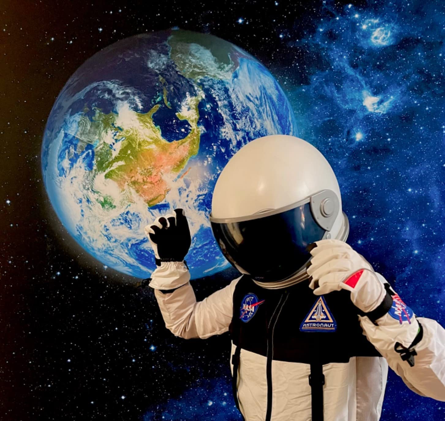 Corfoto 7X5Ft Universe Outer Space Backdrop Galaxy Stars Earth Background For Galaxy Astronaut Party Decorations Baby Shower Ban