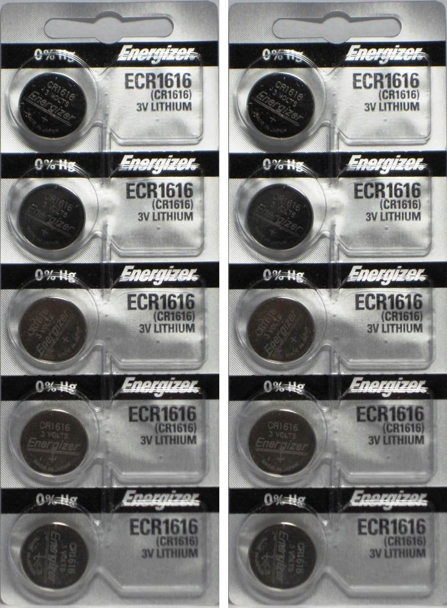 10 Energizer Cr1616 Lithium Batteries