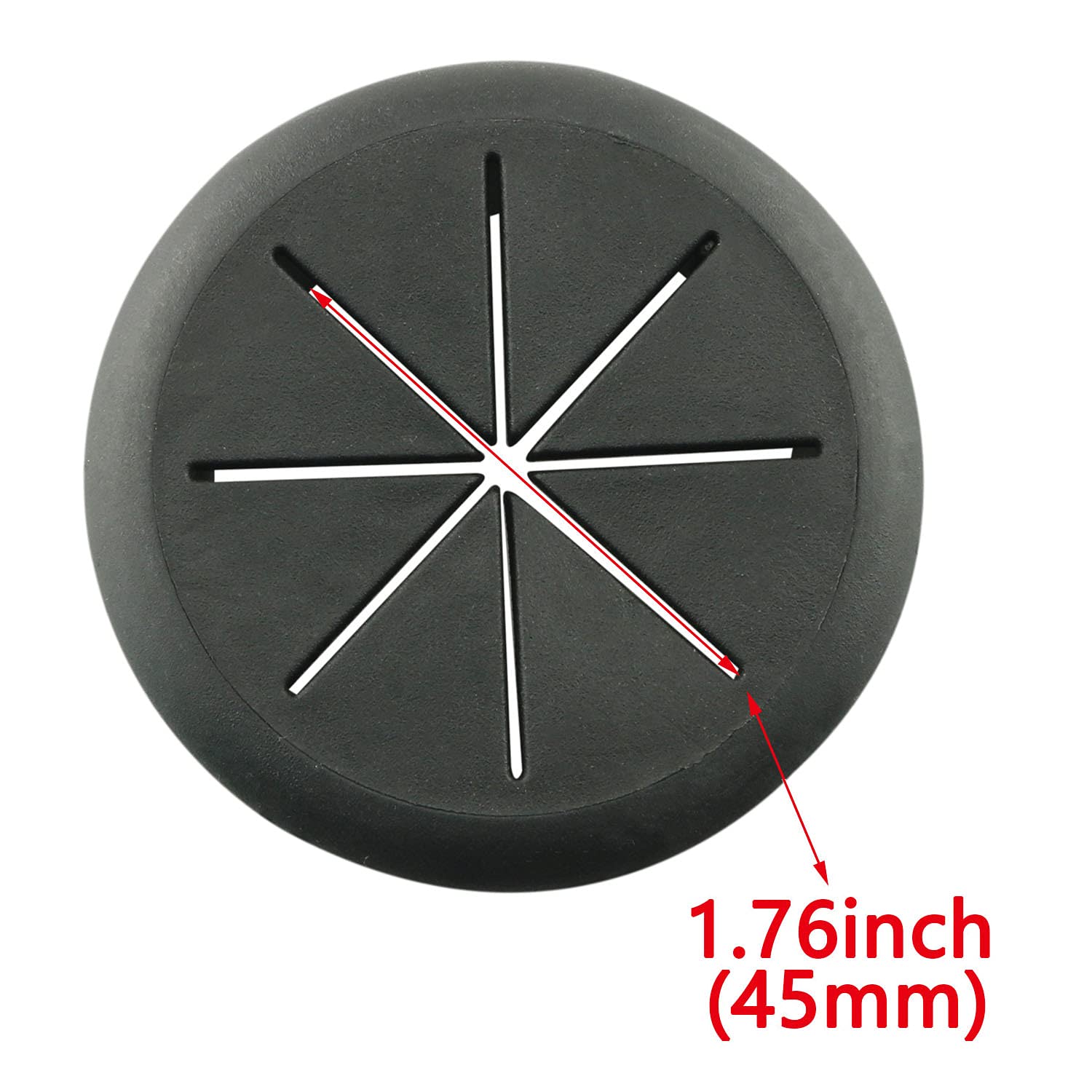 Hjgarden 2Pcs 2 Inch Desk Cord Grommets Wire Cable Hole Cover For Office Furniture 50Mm Eight Petaled Thread Box, Black