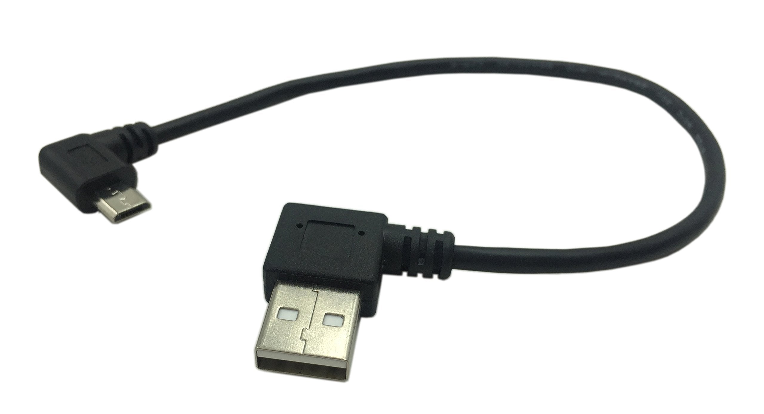 Cerrxian 9Inch Micro Usb Cable Combo Left & Right Angle Micro Usb 5 Pin Male To Usb 2.0 Type A Right Angle Male Data Sync And Ch