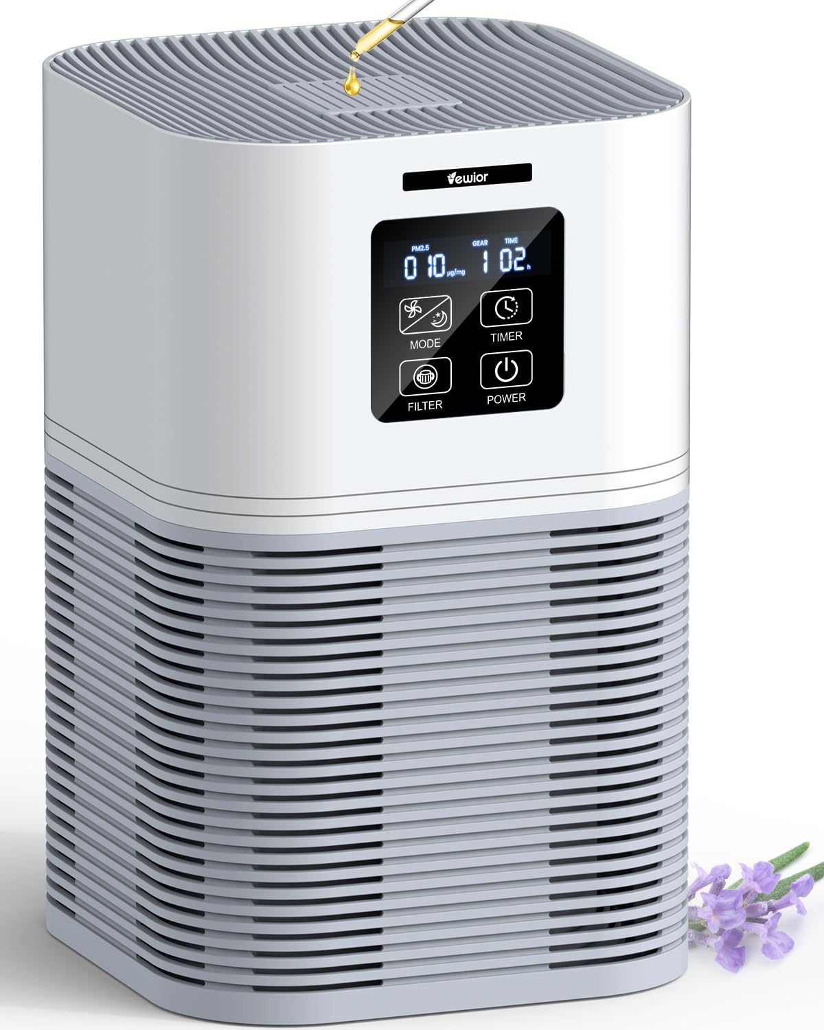Vewior Air Purifiers For Home, Hepa Air Purifiers For Large Room Up To 600 Sq.Ft, H13 True Hepa Air Filter With Fragrance Sponge