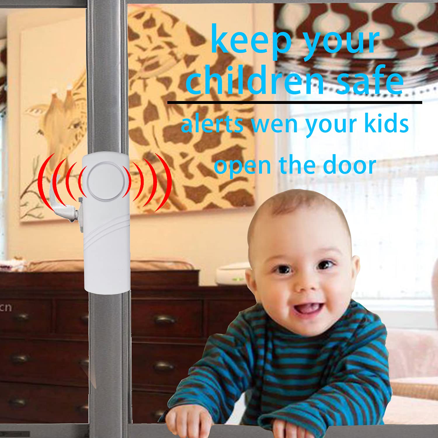 2 Pack Window Door Alarm, Door Sensor Alarm For Kids Safety, Alarm System For Home Security With No Batteries For Pool, Garage,