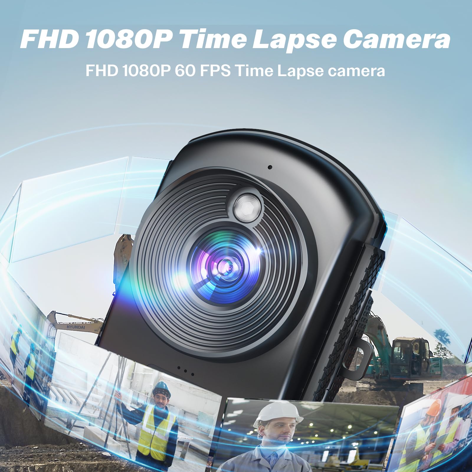 Dsoon Time Lapse Camera,1080P Hd Timelapse Camera Outdoor,110 Wide Angle & 2.4'' Lcd Screen,180 Days Standby For Record Construc