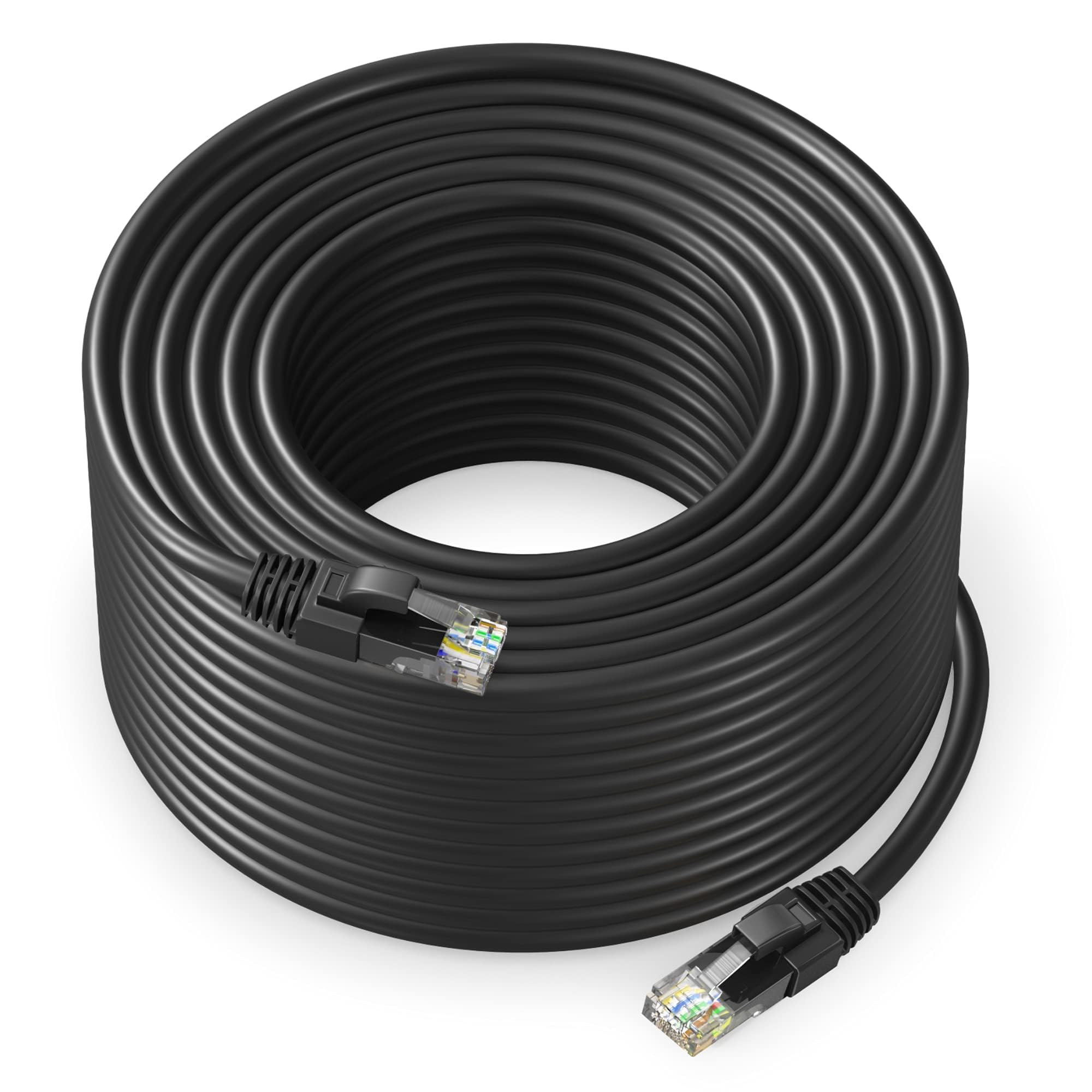 Maximm Cat 6 Ethernet Cable 250 Ft   High Speed Lan Cable, Internet Cable, Patch Cable, And Network Cable   Utp, 10Gbps, 550Mhz Ethernet Cord   Black