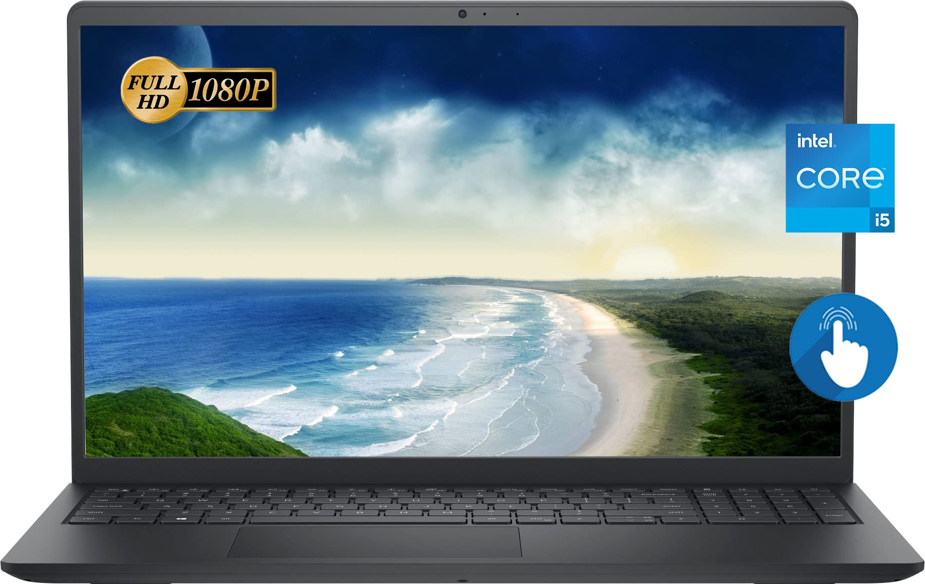 DELL Inspiron 3511 Laptop, 15.6 FHD Touchscreen, Intel Core i5-1035G1, 16GB DDR4 RAM, 1TB PCIe SSD, SD Card Reader, Webcam, HDMI