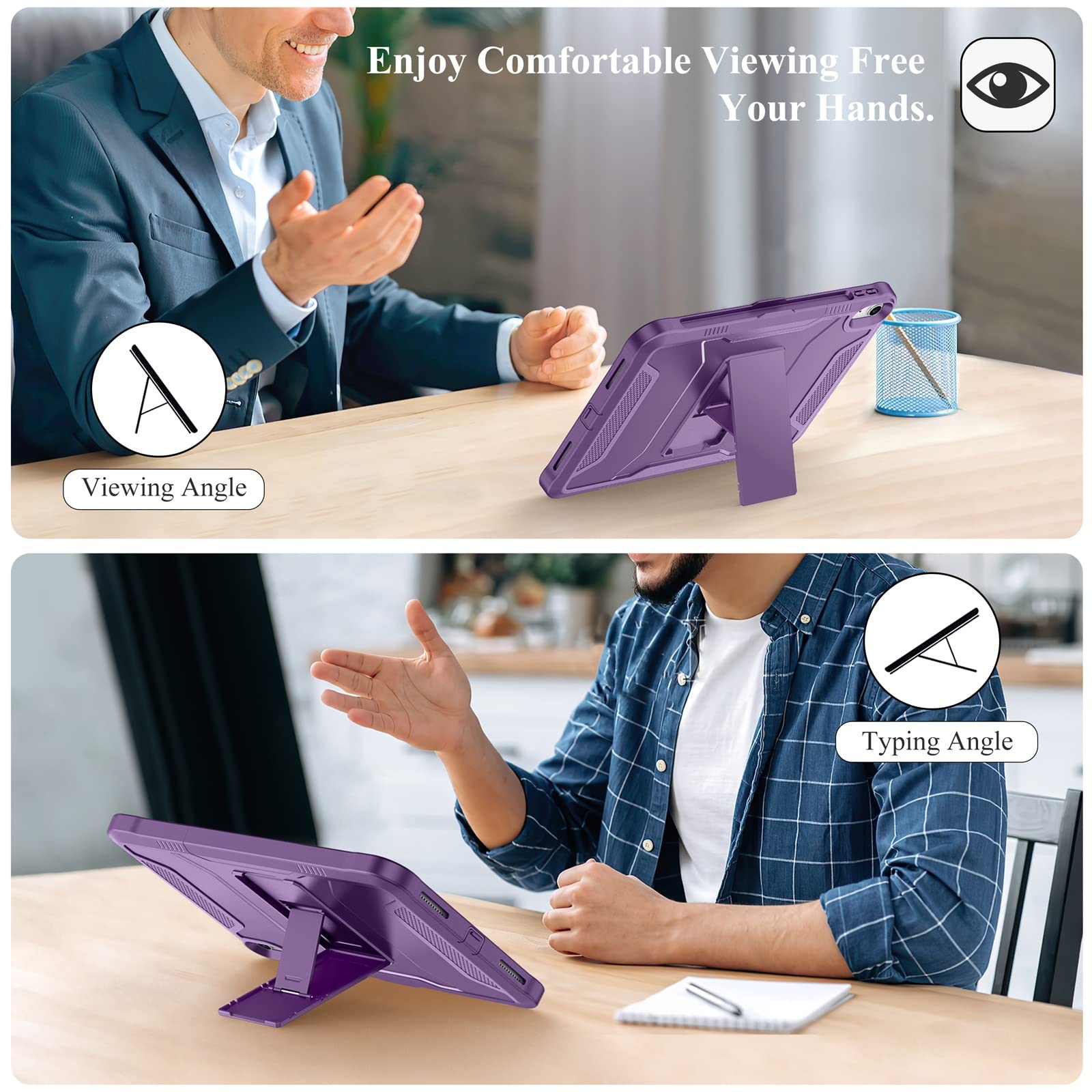 Supveco Case For Ipad 10Th Generation (10.9'', 2022 Released), Dual Layer Full Body Protection Cases With Built In Screen Protec