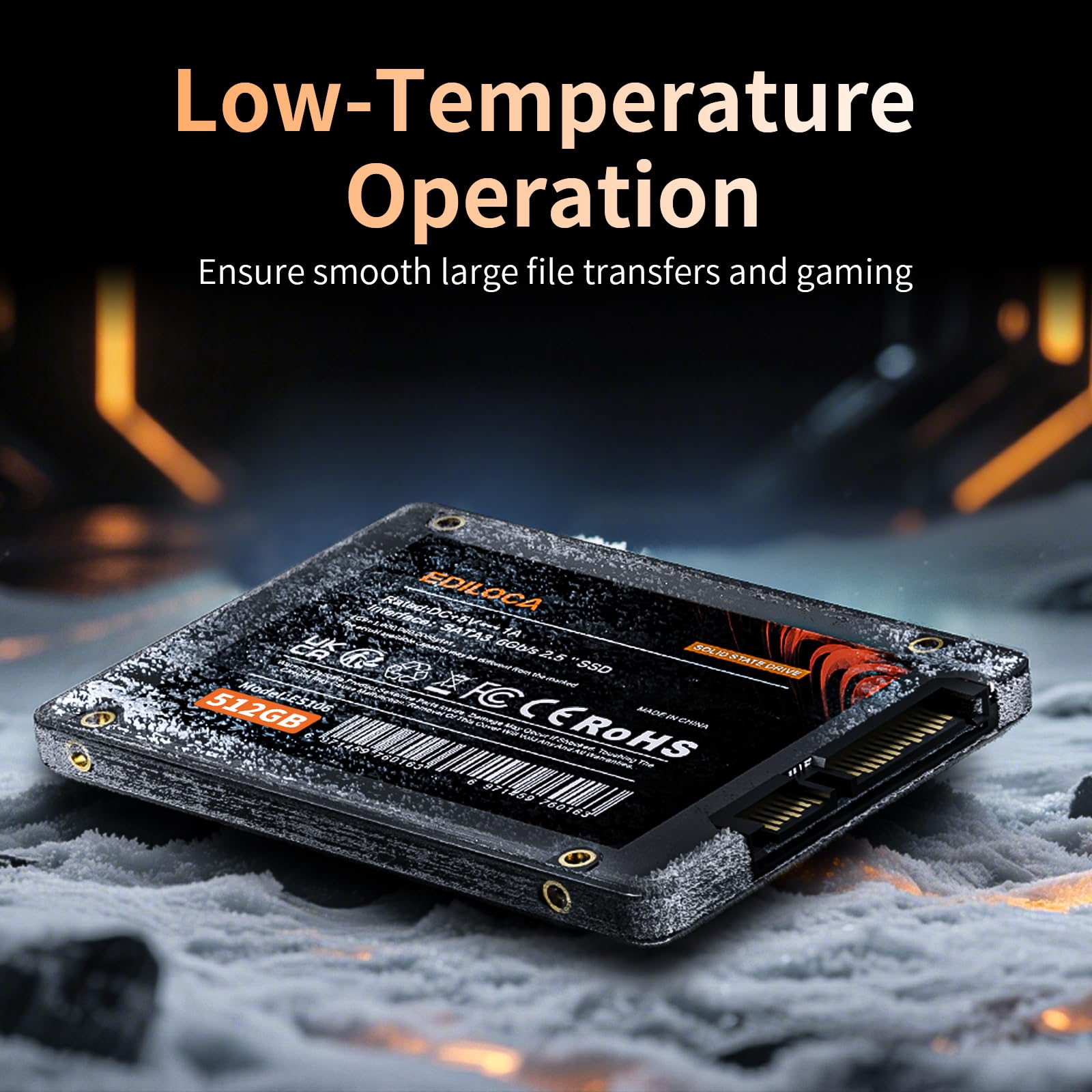 Ediloca 512Gb Ssd Internal Solid State Drive 2.5 Sata Iii 6Gb/S, 540Mb/S Read Speed 3D Tlc Nand, 512Gb Sata Ssd Pc/Laptop Upgrad