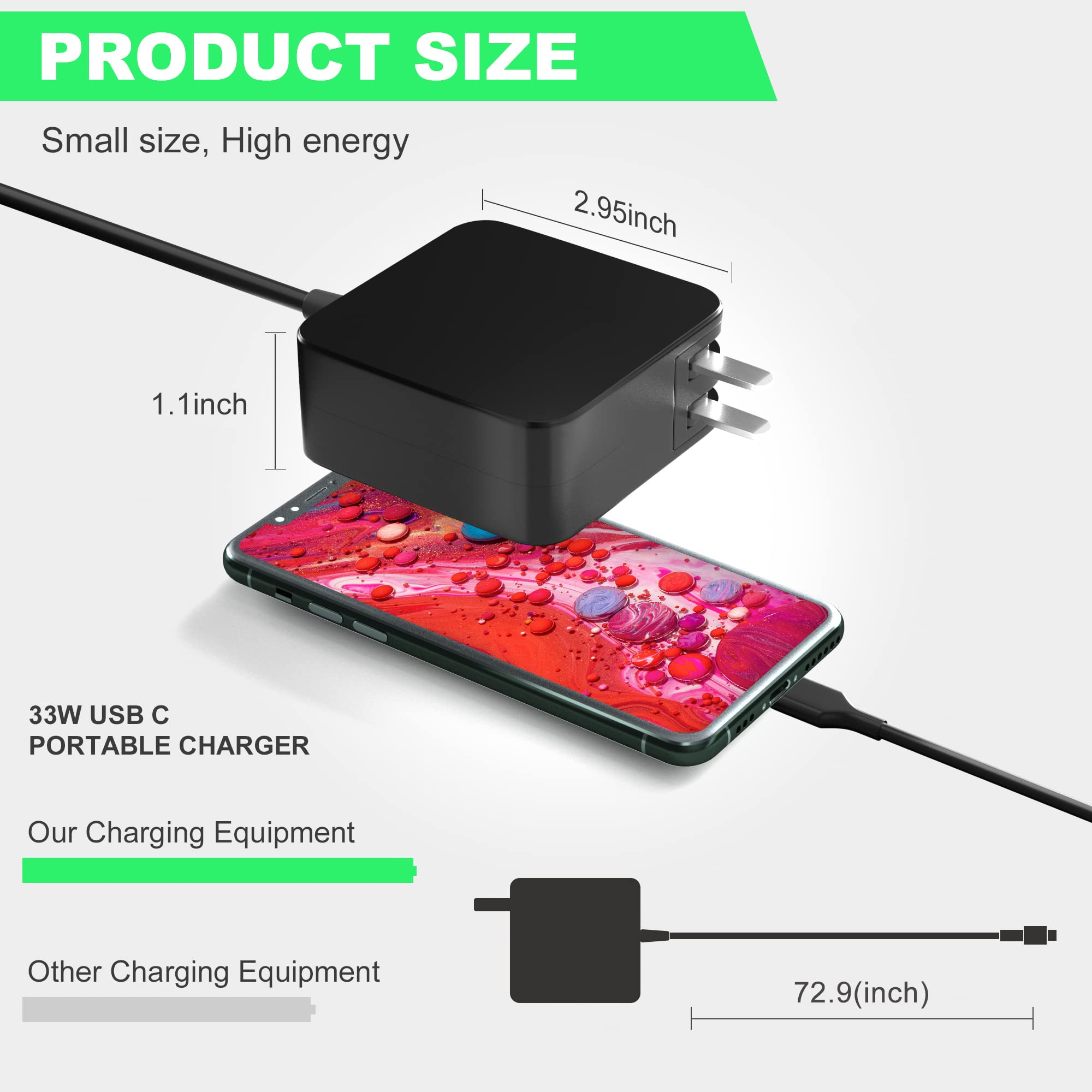 33W 19V 1.75A Laptop Charger For Asus Chromebook Flip C100Pa C100P C100 C201 C201P C201Pa Eeebook X205 X205T X205Ta Vivobook E20