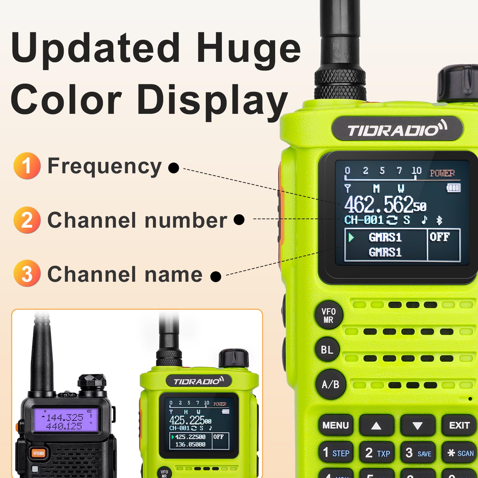 (2Nd Gen)Tidradio Td H8 10Watt Ham Handheld Radio, Bluetooth Programming, Repeater Capable Dual Band Long Range Two Way Radios W