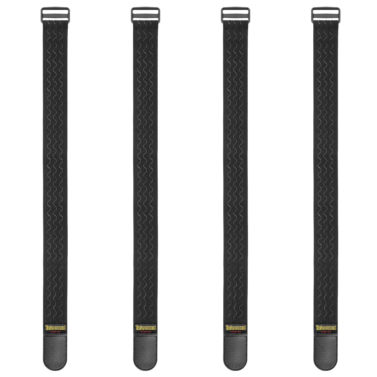 Trilancer Elastic Cinch Straps with Anti-Slip Strips, 24 x 2 (4 Pack) Multipurpose Hook and Loop Bundling Straps for Hose, Cords