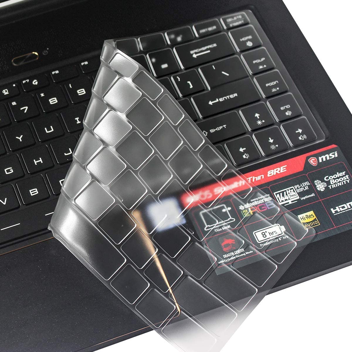 Imcomor For Msi Gs65 Gf63 Ps63 Keyboard Cover Soft Ultra Thin Clear Skin For Msi Gs65 Gf63 Stealth Thin 15.6'', Msi Ps63 P65 Wp6
