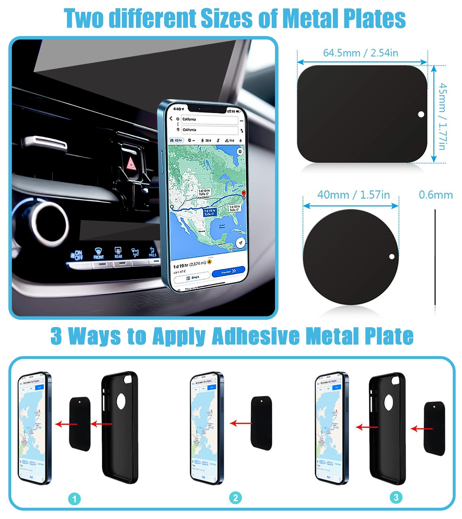 Mengfly Car Phone Holder, Car Mount, For Toyota Corolla 2024 2023 2022 2021 2020, Air Vent Phone Stand, Auto Dashboard, Sticker