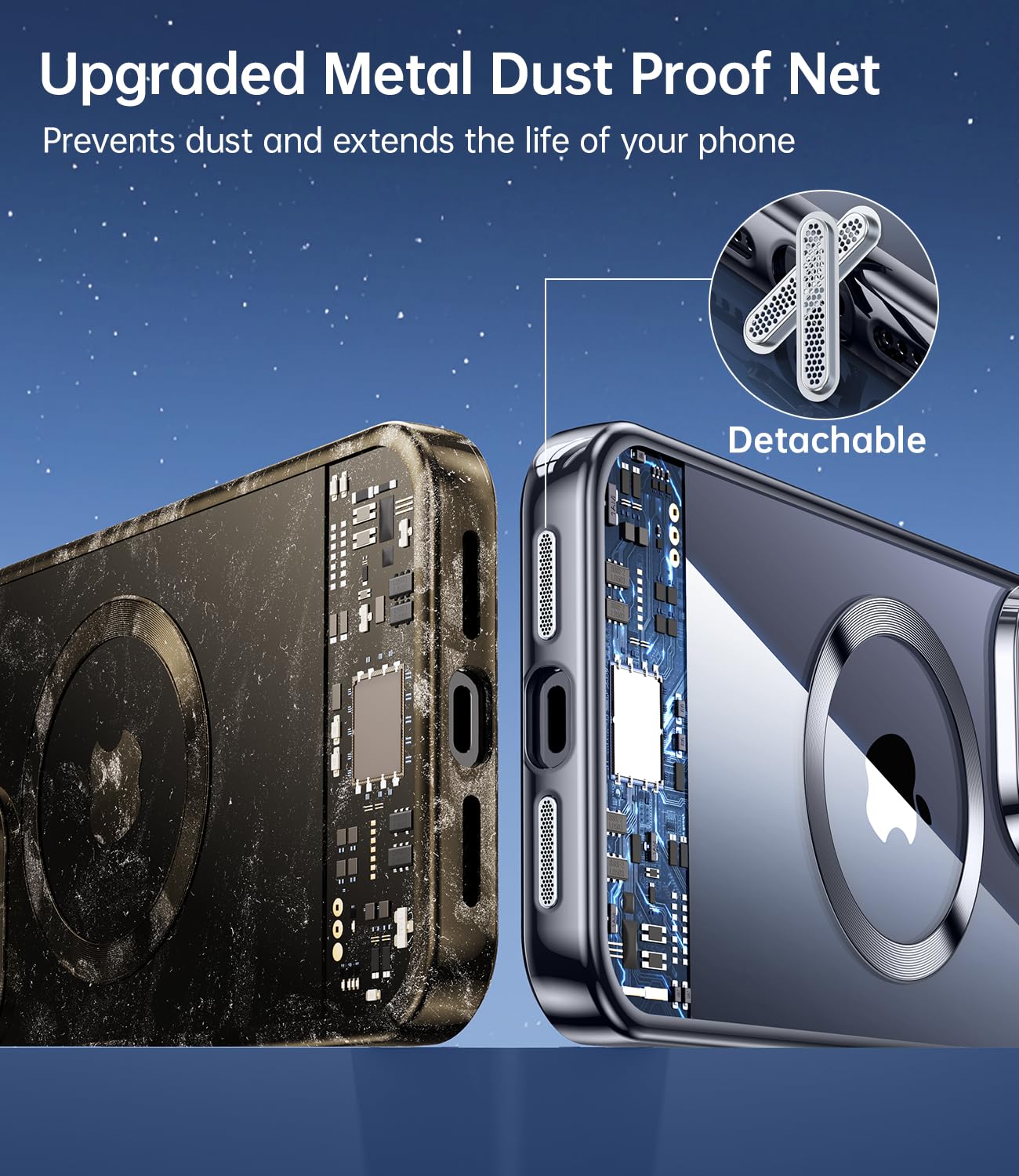 Jueshituo Magnetic Glossy Titanium For Iphone 15 Pro Max Case With Full Camera Protection [Perfect Match For Magsafe] [No.1 Stro