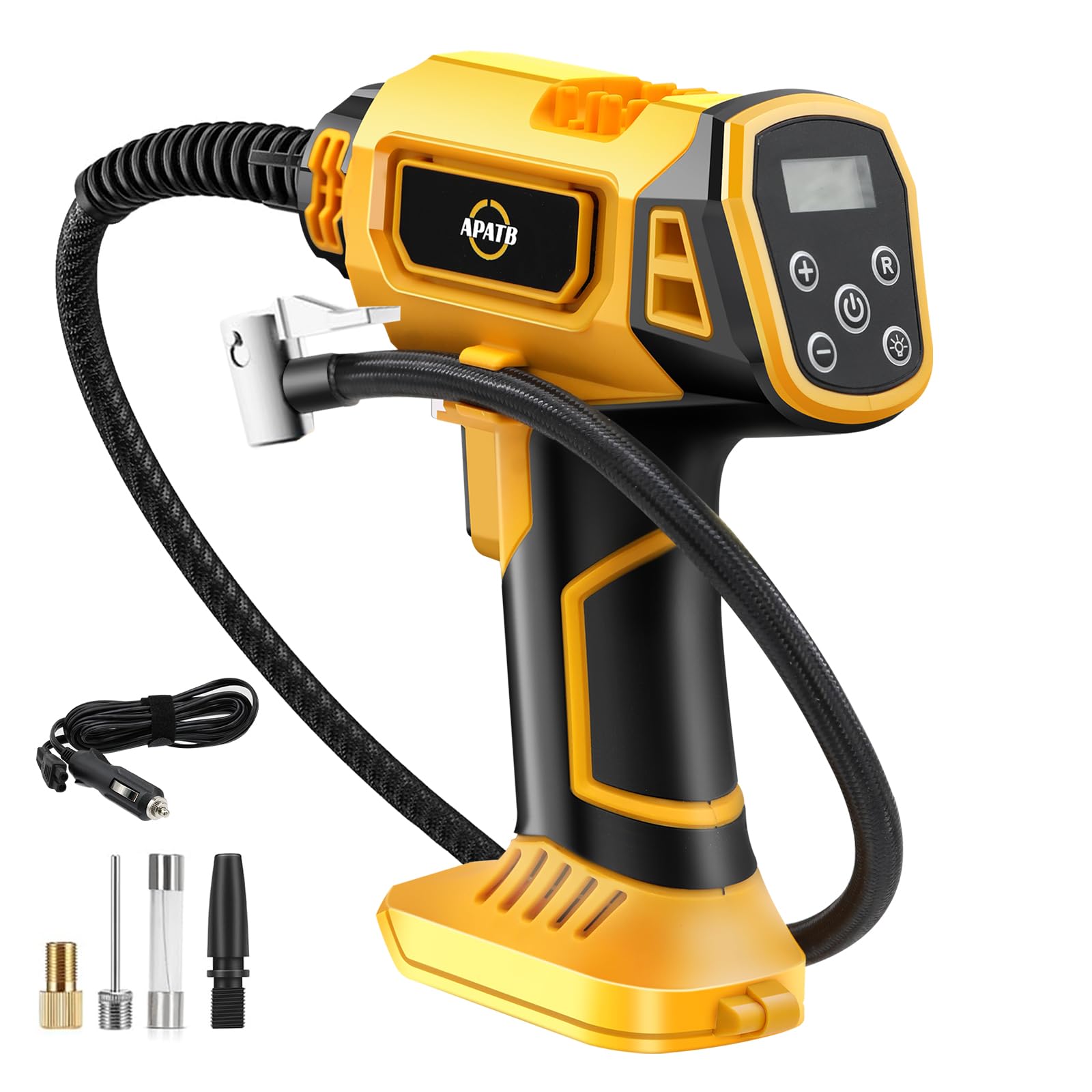 Cordless Tire Inflator Air Compressor For Dewalt 20V Max Battery,150Psi Portable Handheld Air Pump With Digital Pressure Gauge F