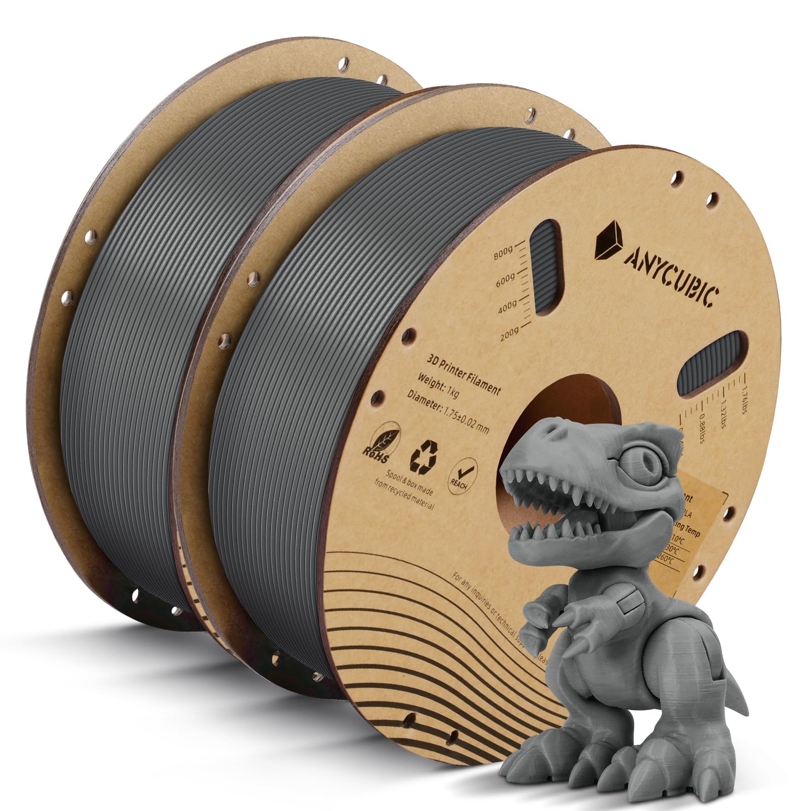 Anycubic High Speed Rfid 3D Printer Filament 1.75Mm Bundle, Rapid Pla Filament With High Prints Quality, Dimensional Accuracy +/