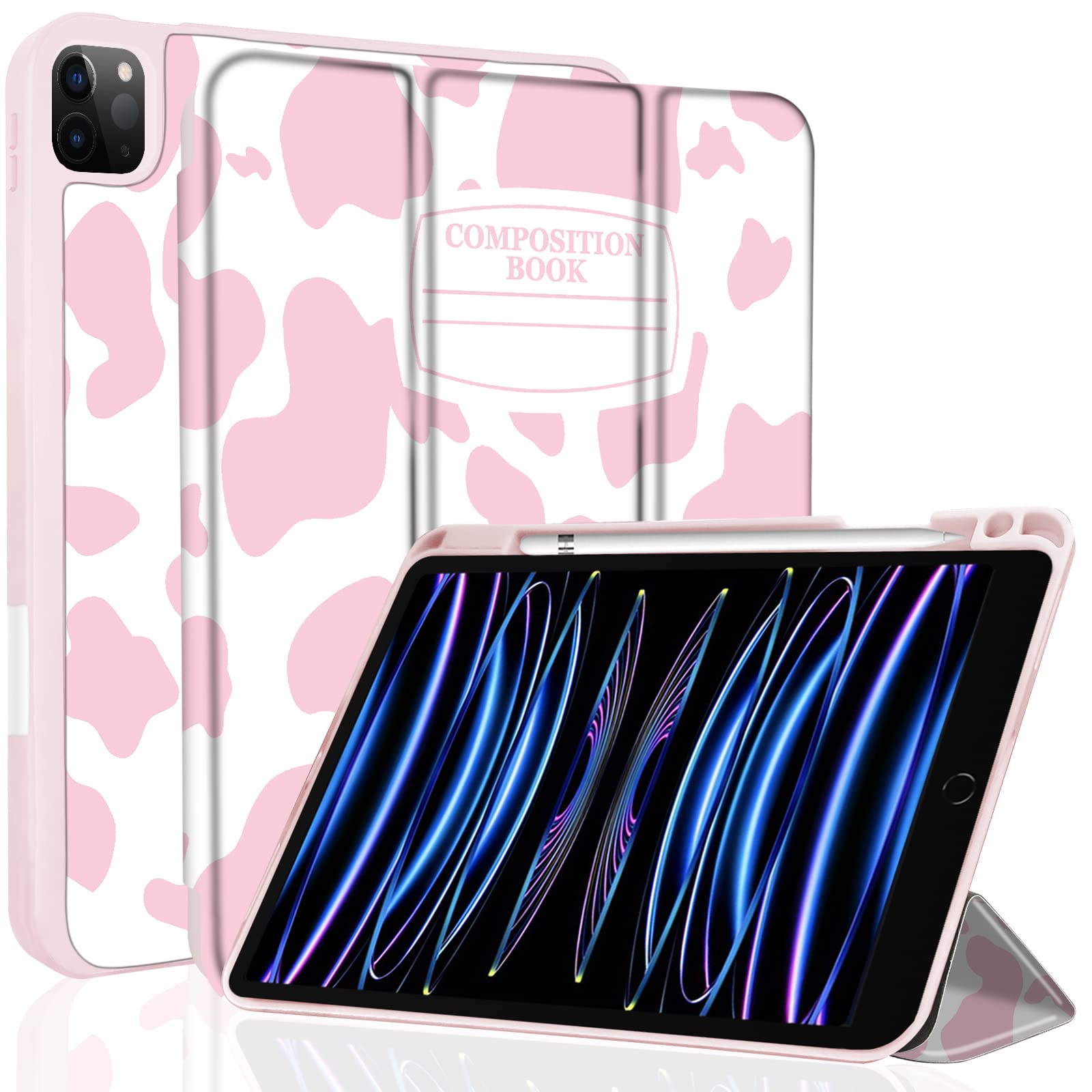 Topperfekt Ipad Pro 11 Inch Case 2022/2021/2020/2018 With Pencil Holder, Tpu Shockproof Frame And Protective Leather Cover [Auto