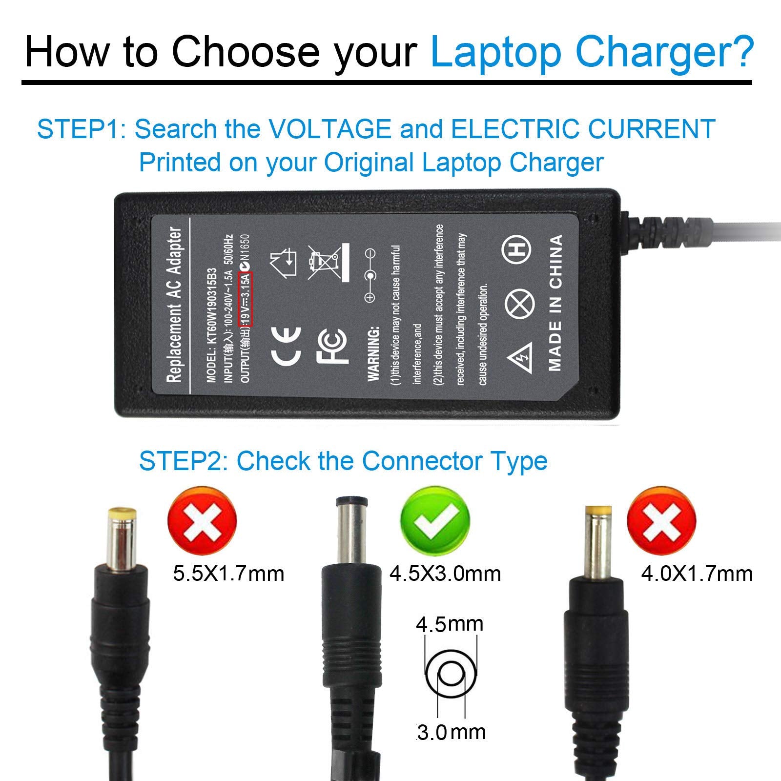 19V Cpa09 004A Ad 6019 Charger Compatible With Samsung Np300E5C Np470R5E R480 Np740U5M Np740U5L Ba44 00242A Np510R5E Np740U5M X01Us Np365E5C Np300E5A Np300E5E Np300E4C Np300V5A Np305E5A Np270E5E 3.15A