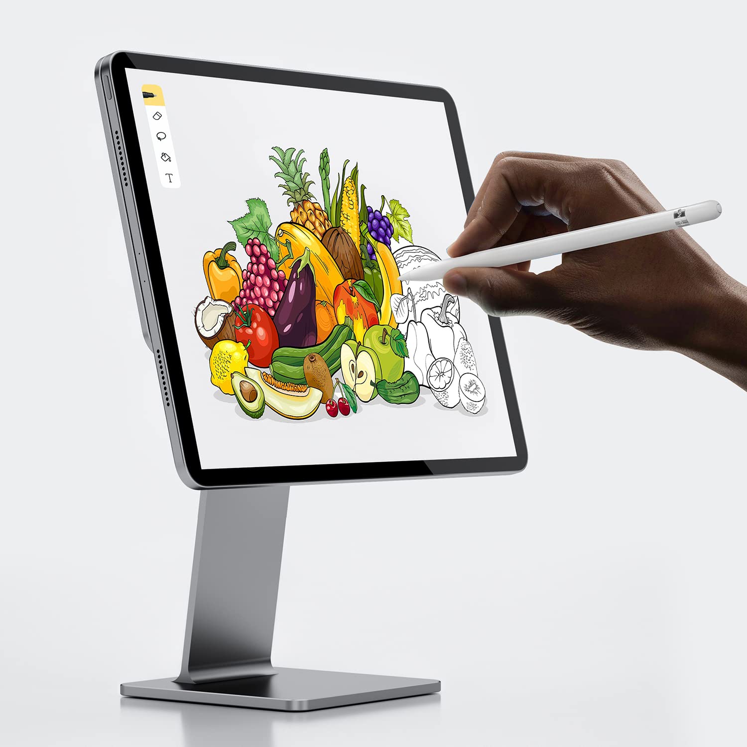 Invzi Magfree Pro Magnetic Ipad Stand, Adjustable Rotatable Floating Magnetic Ipad Pro Stand Holder For Ipad Air 13'', Ipad Pro