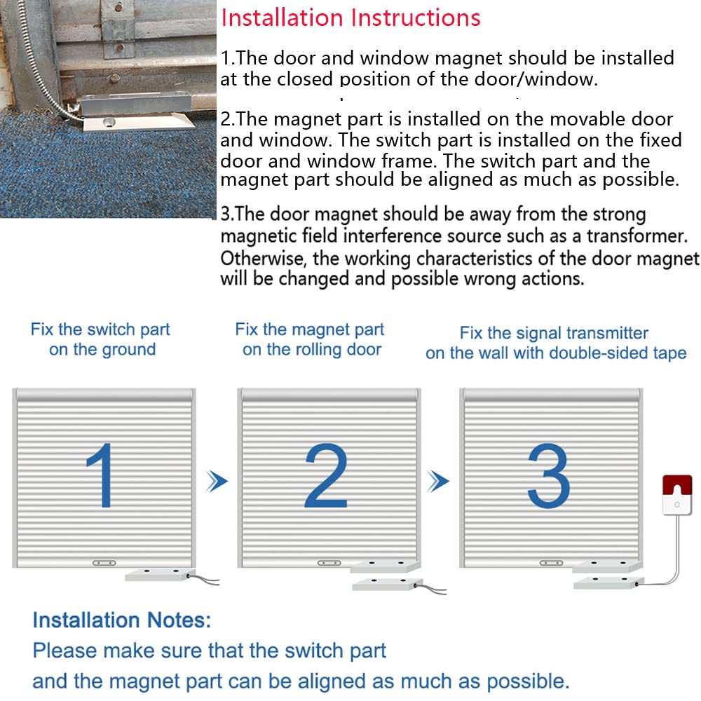 Gebildet Rolling Door Contact Magnetic Reed Switch Alarm With 3 Wires For N.O./N.C. Applications Mc 56