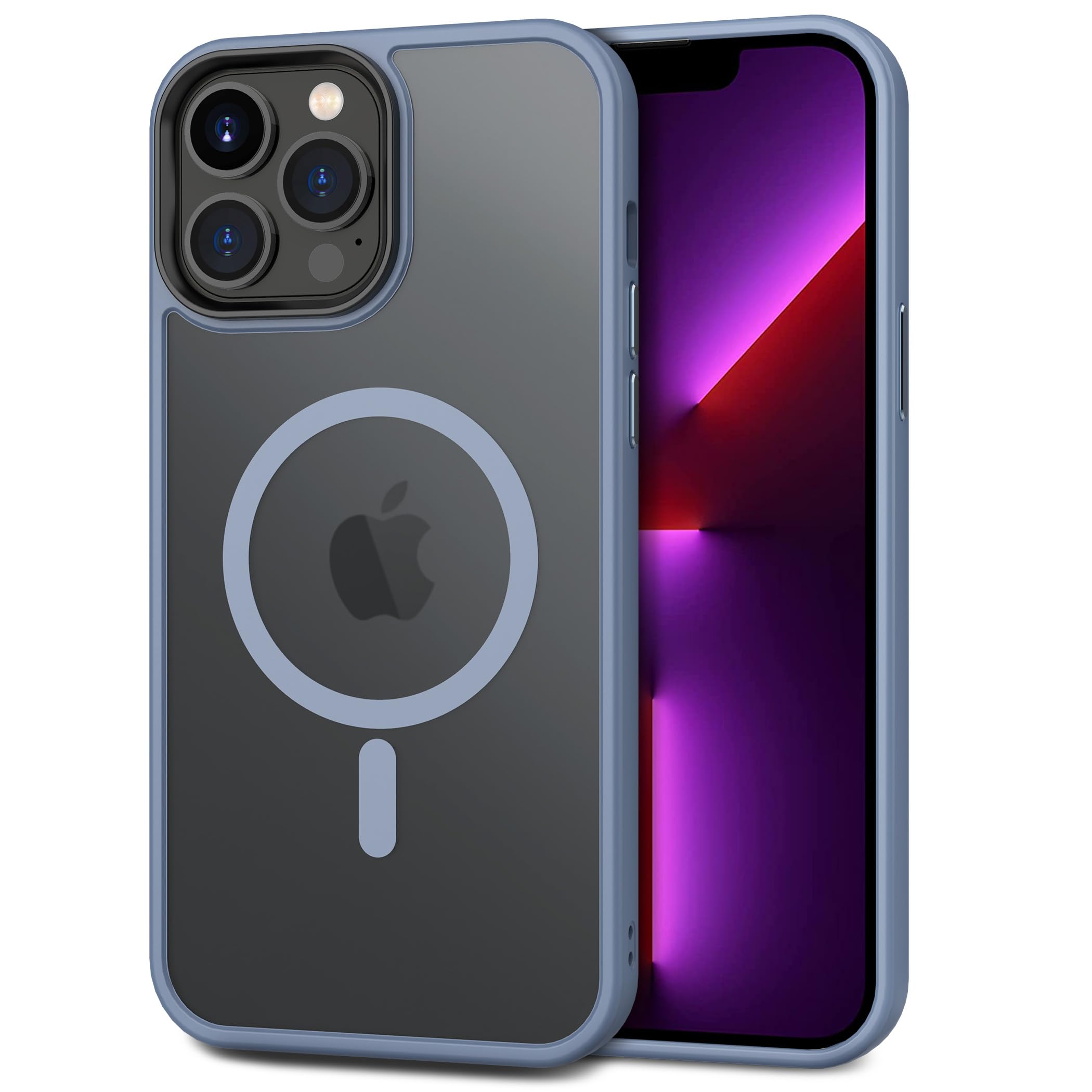 CACOE Magnetic Case for iPhone 13 Pro 6.1 inch-Compatible with MagSafe & Magnetic Car Phone Mount,Not Yellowing Anti-Scratch (Li