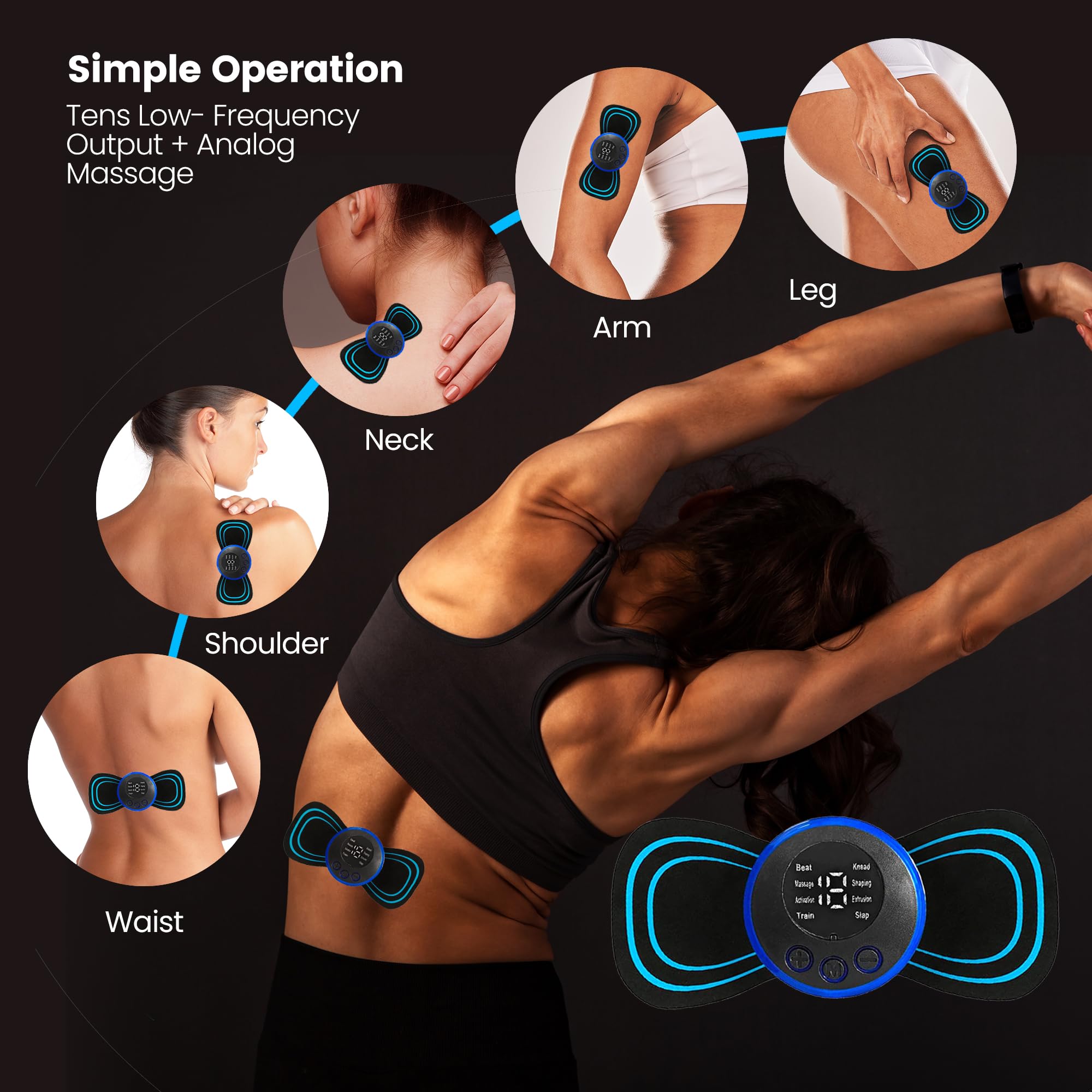 8Pcs Pad For Whole Body Massager, Pad Only (Host Is Not Included)
