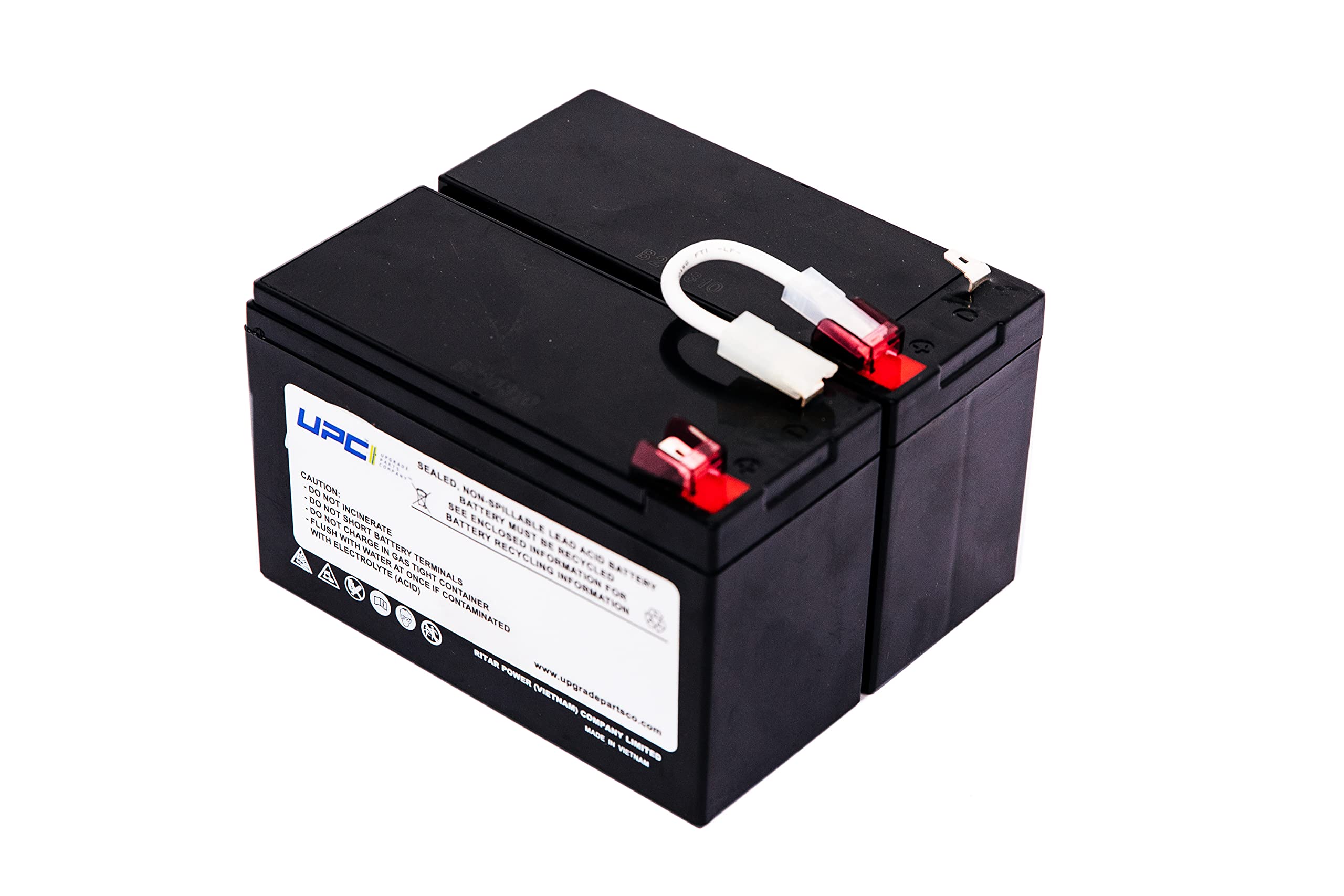 APCRBC109-UPC Replacement Battery for APC BR1300LCD, BR1500LCD, BR1300LCD, BX1300LCD-CN, BX1500LCD, Black - Assembled in USA!