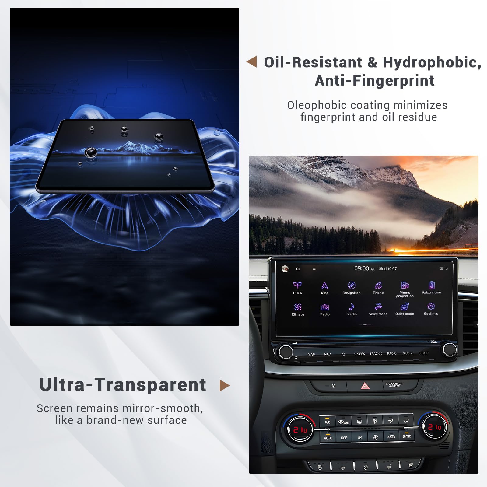 Yee Pin 2024 Forte Screen Protector   Matte Anti Glare Tempered Glass For 2022 2023 2024 Kia Forte Gt Line/Gt/Gt Manual Accessories 10.25' Radio Screen Saver