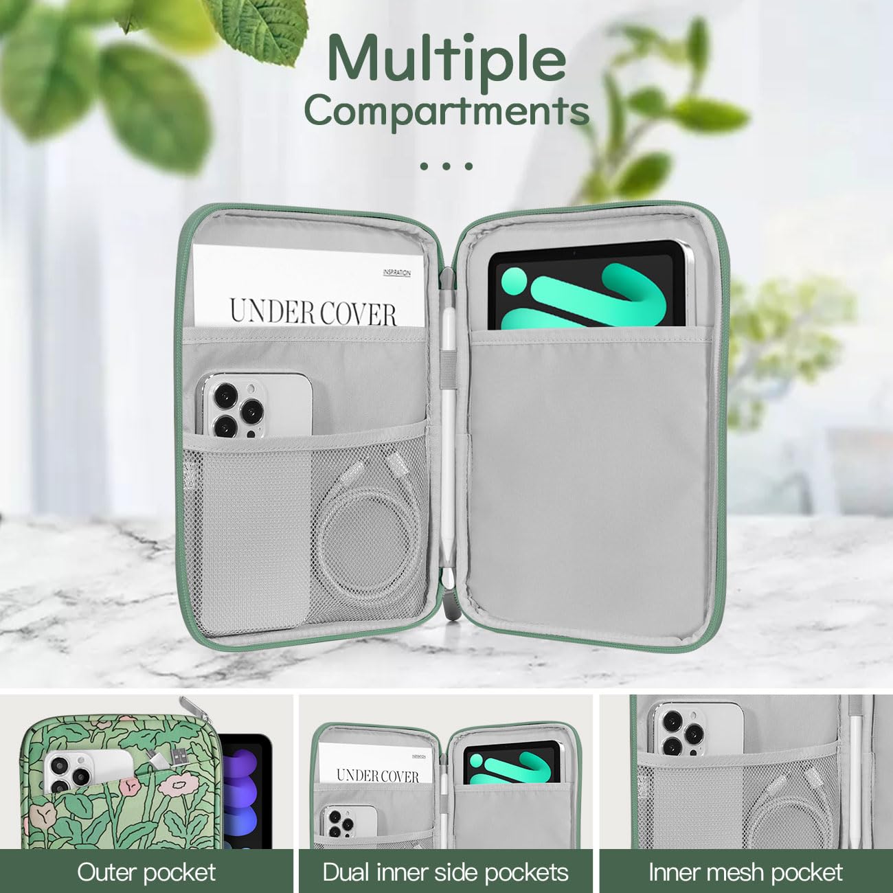 Dadanism 8-9 Inch Tablet Sleeve Bag Carrying Case For Ipad Mini 6 8.3 2021, Ipad Mini 5/4/3/2/1 7.9, Galaxy Tab A7 Lite 8.7 2021