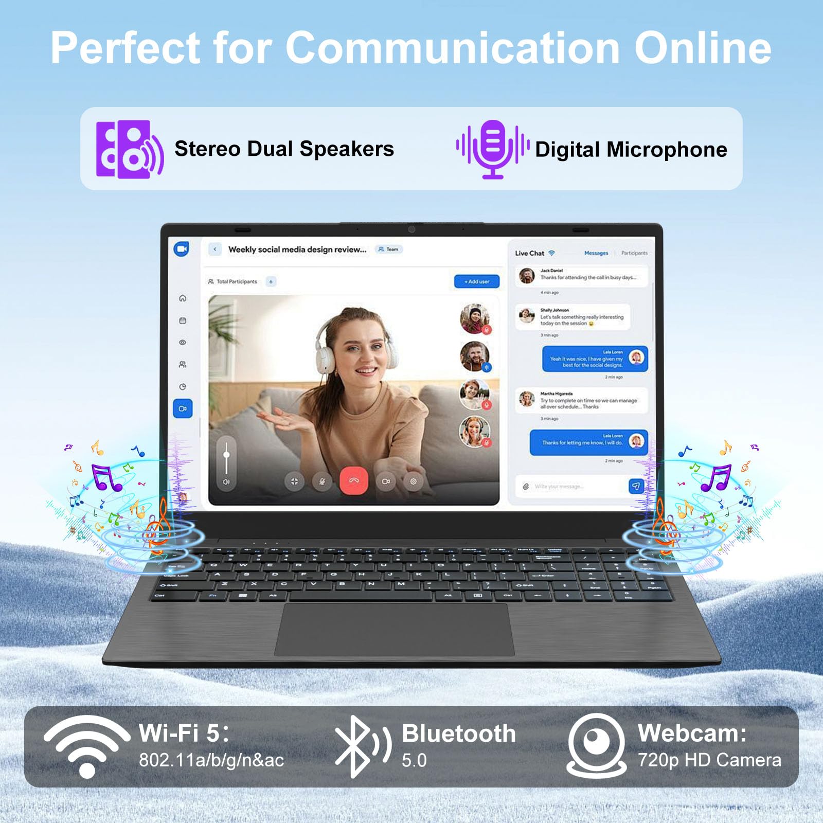 Gina 14 Inch Fhd Windows 11 Pro Laptop Computer For School College Students Business, 8Gb Ram, 256Gb Ssd, Dual-Core Intel Celero