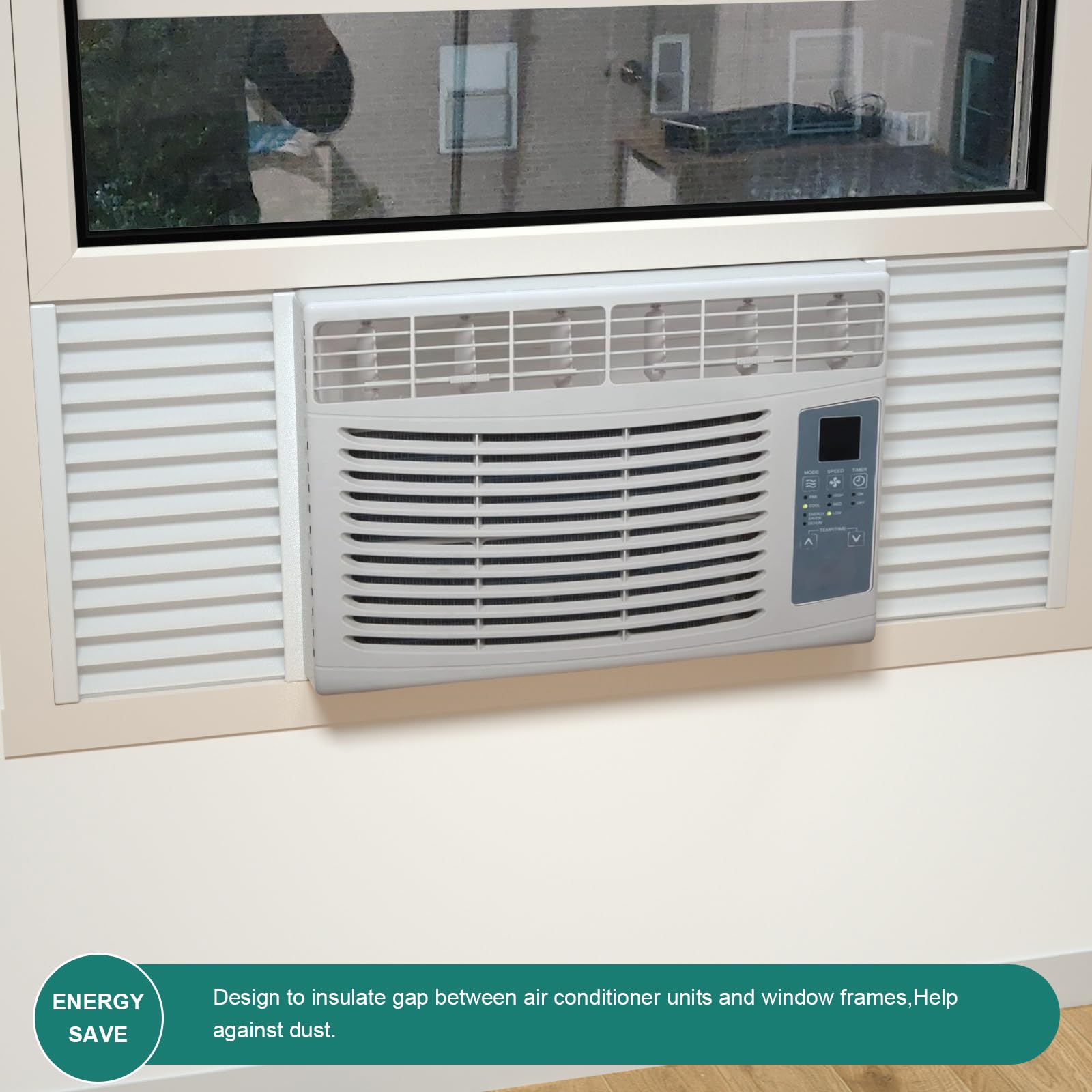 Window Air Conditioner,Side Insulated Foam Panel, Summer/Winter Heat And Draft Insulating,Two-Piece Full Surround Insulation Pan