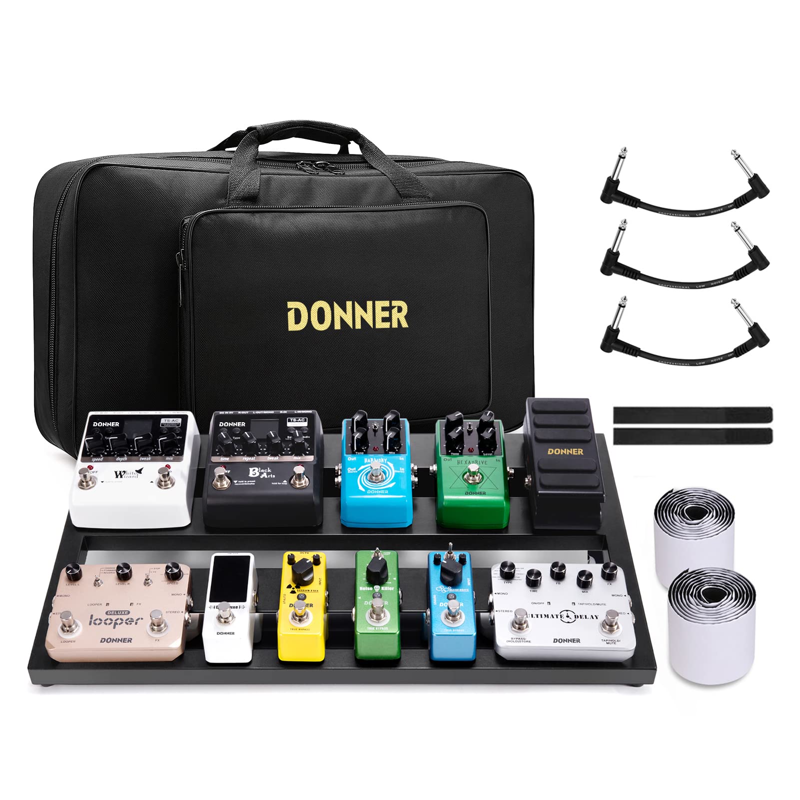 Donner Guitar Pedal Board Case DB-3 Aluminium Pedalboard 20 x 11.4 x 4 with Bag