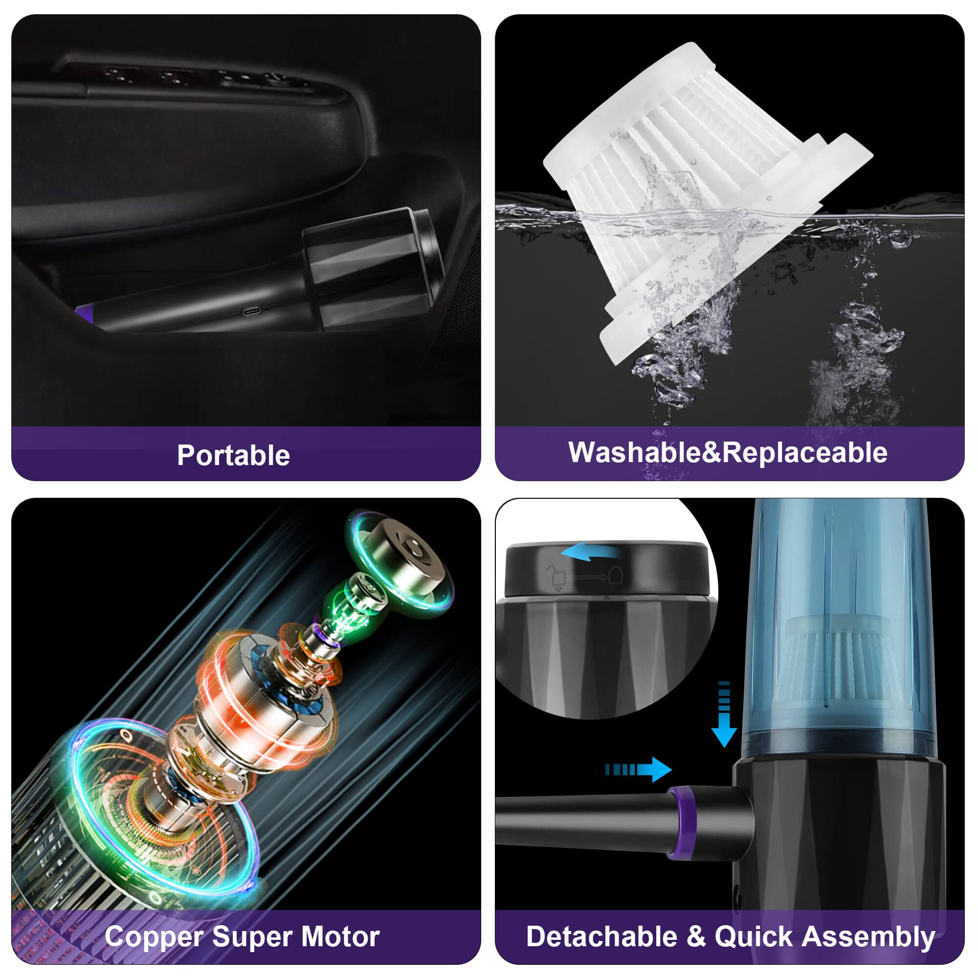 Compressed Air Duster 2 In 1 Vacuum,10000Mah Rechargeable Cordless Electric Air Blower With Light, 8000Pa/60000Rpm Replaces Comp