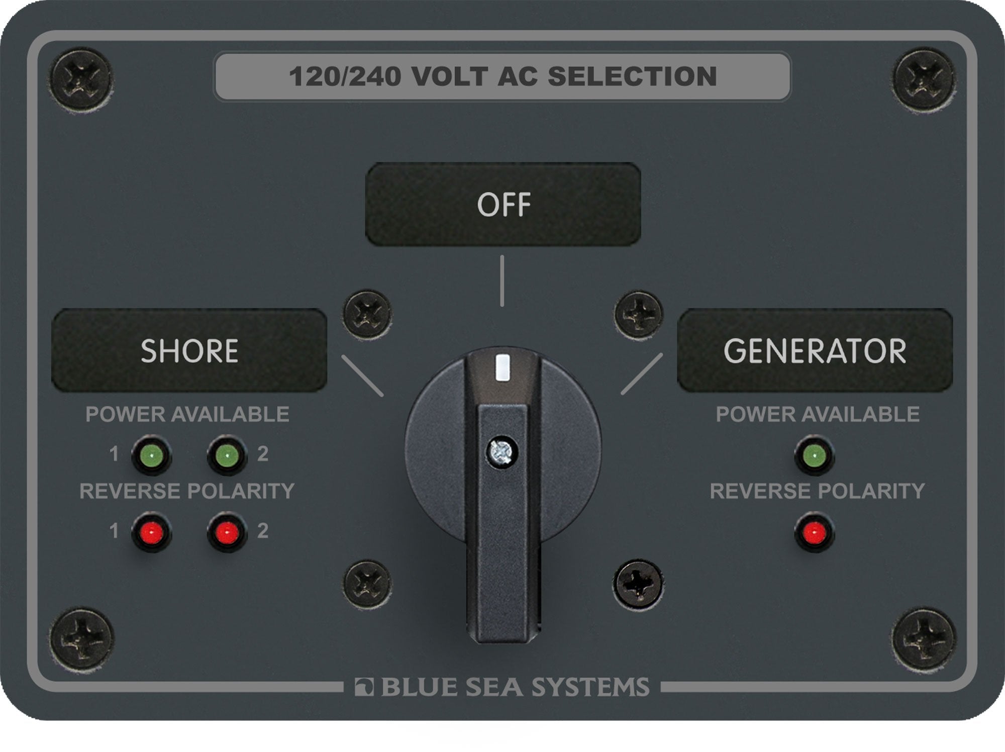 Ac Rotary Switch Panel 30 Ampere 2 Positions + Off, 4 Pole
