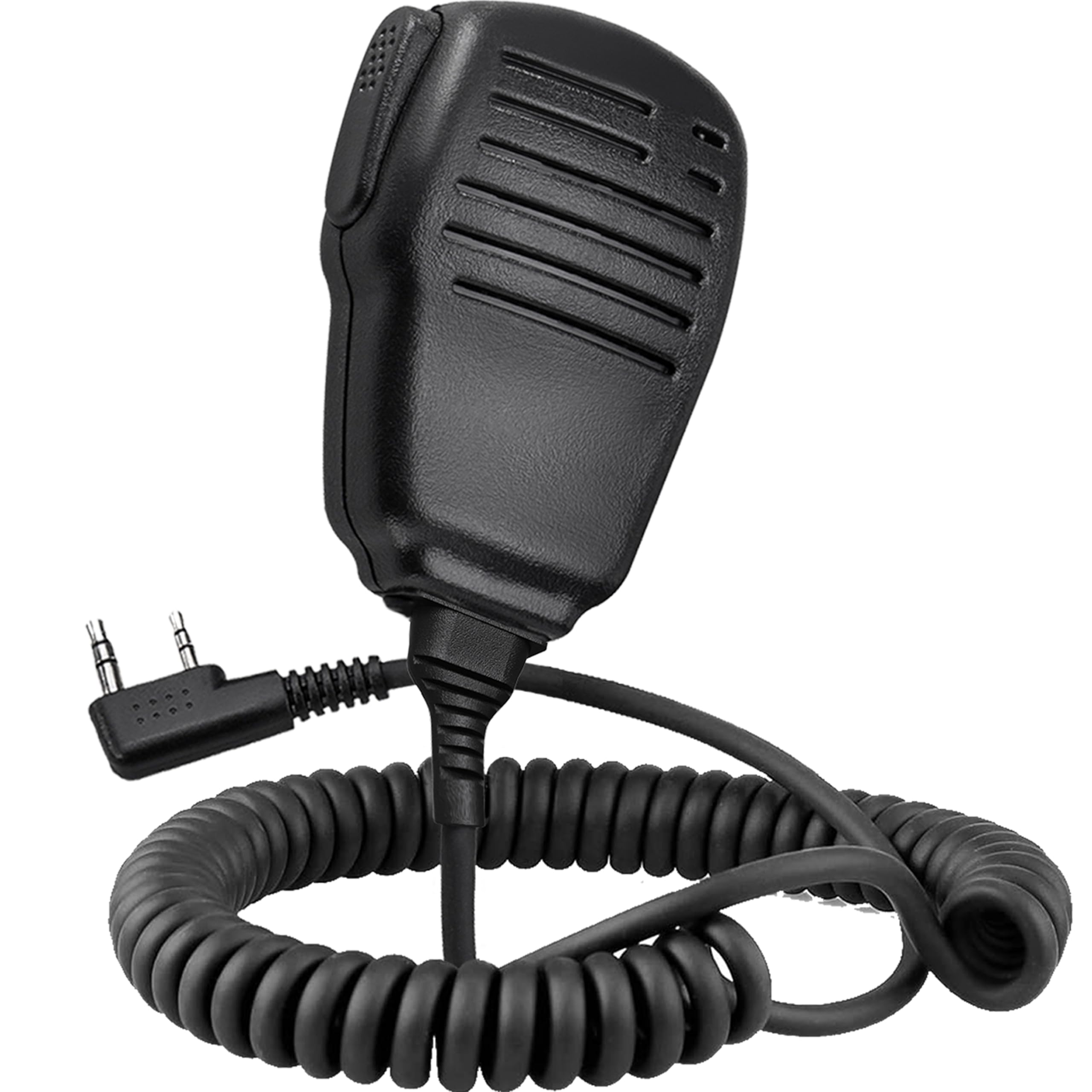Samcom Speaker Mic For Walkie Talkies, 2 Pin Handheld Shoulder Mic For Baofeng Uv 5R Retevis Radios, Fpcn10A/Fpcn30A Uhf Two Way Radios Mic With Ptt, 1 Pcs