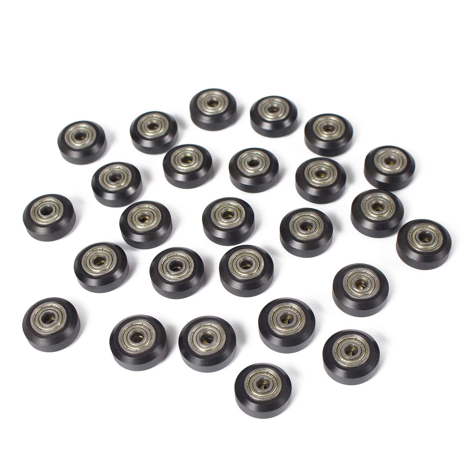 SIMAX3D [26pcs/Pack] 3D Printer Wheel,Black POM Polycarbonate Roller 625zz, wear-Resistant/Silent for Creality CR10, Ender 3, An