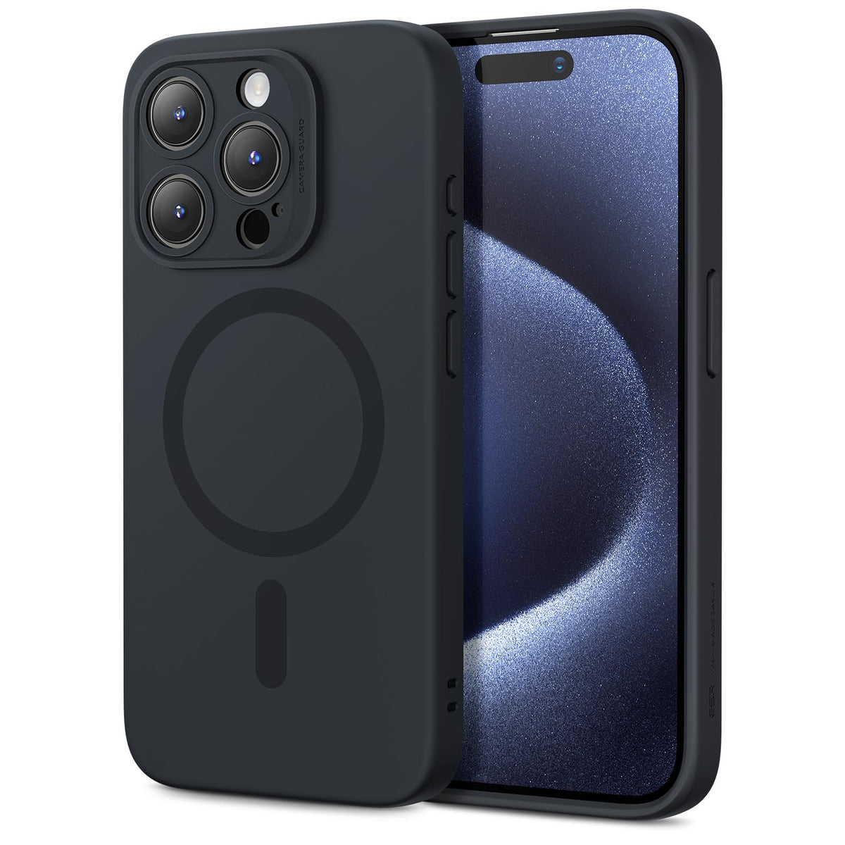 Esr For Iphone 15 Pro Case With Magsafe, Supports Magnetic Charging, Slim Liquid Silicone Case, Shock Absorbing, Screen And Came