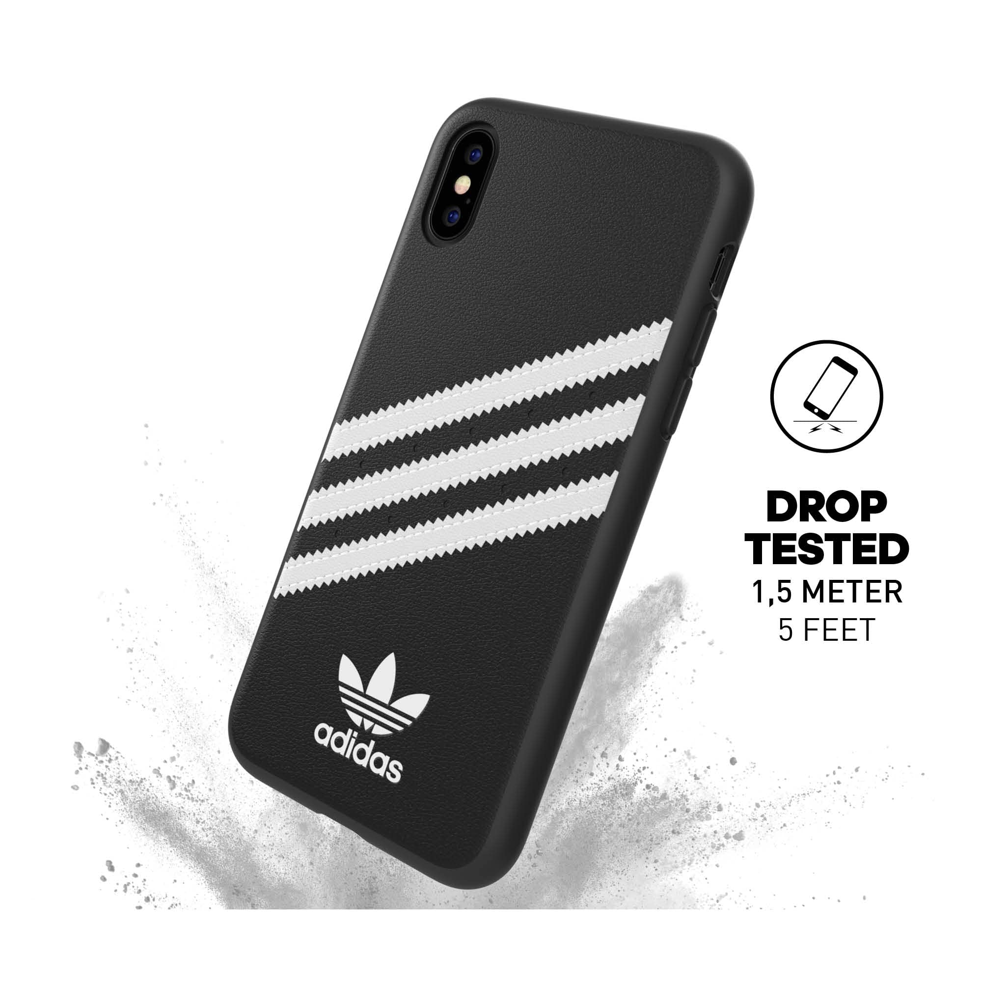 Adidas Iphone X/Xs Black/White Originals Molded Phone Case, Iphone Adidas Case, Drop Resistant Adidas Phone Case