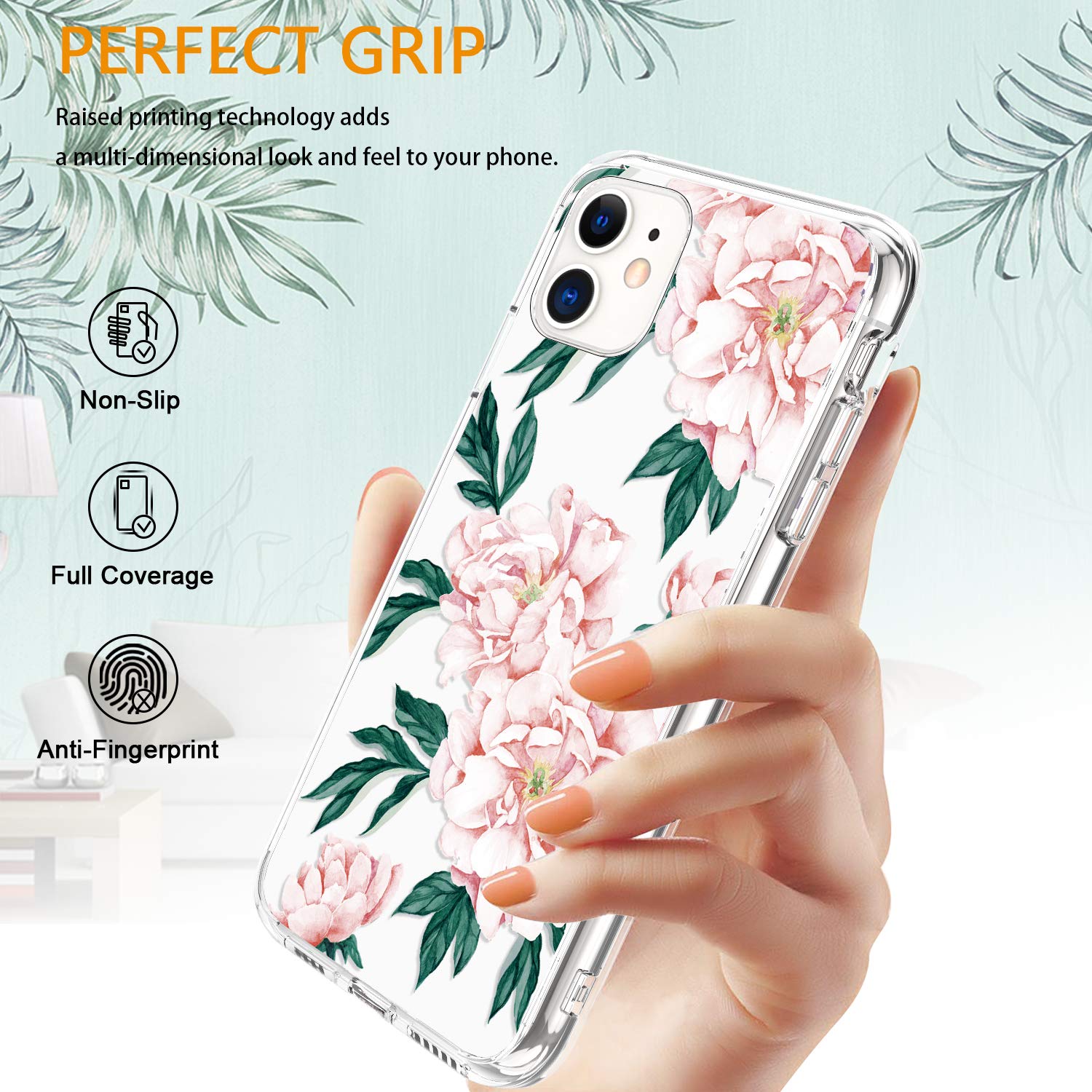 Luhouri Designed For Iphone 11 Case With Screen Protector   Slim Fit, Sturdy Clear Acrylic Cover For Women And Girls   Protectiv