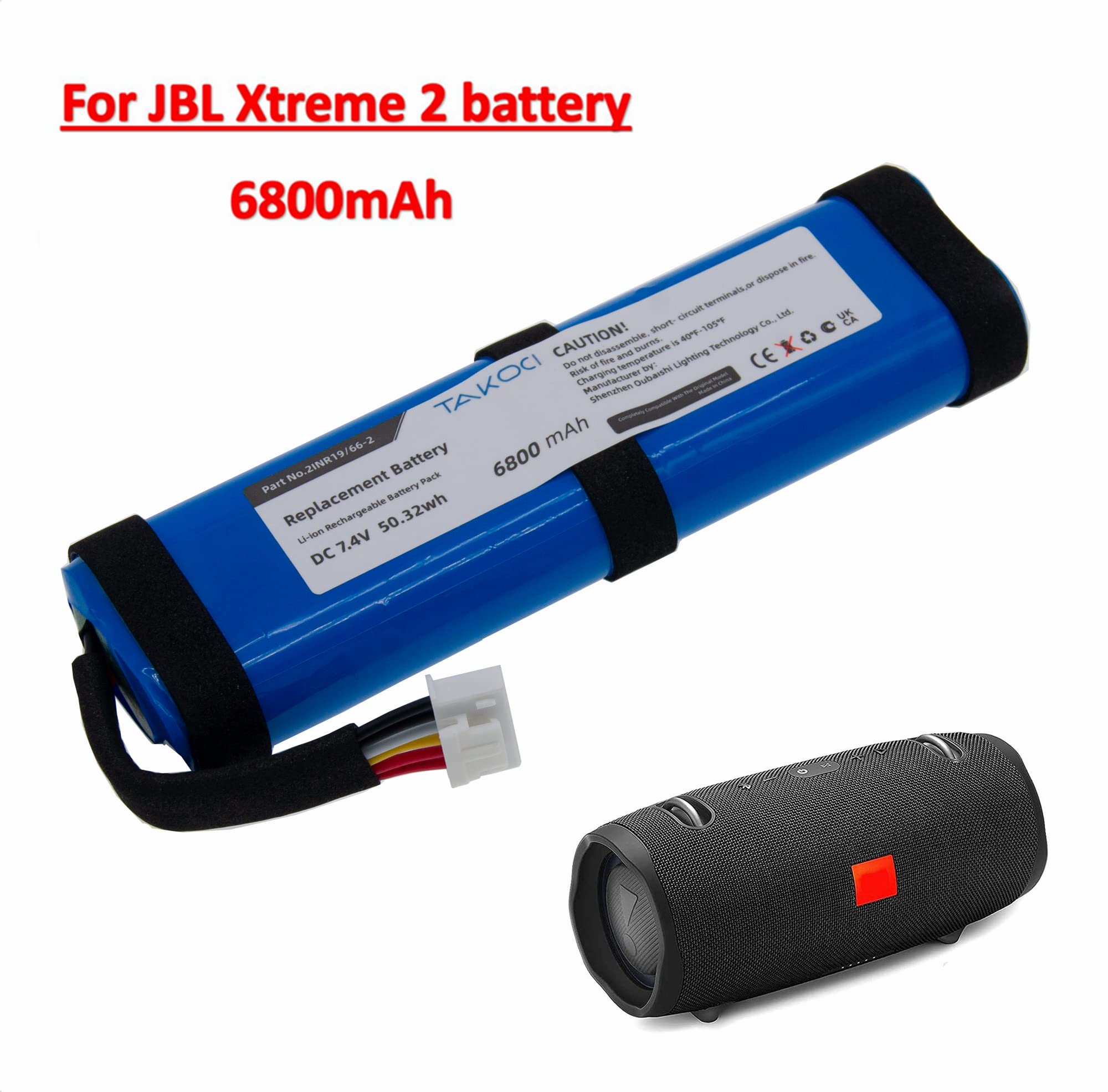 Youejoeq Xtreme 2 Battery Replacement For Sun Inte 103, 2Inr19/66 2 Battery Bluetooth Speaker 6800Ma
