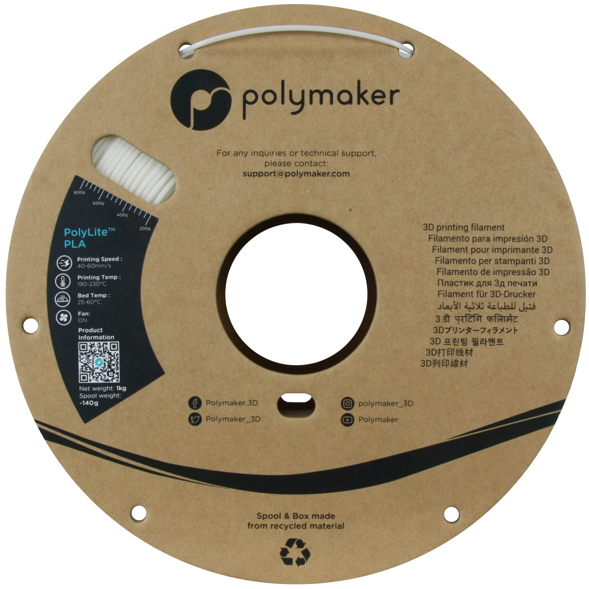 Polymaker Pla Filament 1.75Mm Uv Color Changing Pla 3D Printer Filament Uv Change To Orange 1Kg   Polylite 1.75 Pla Filament Uv