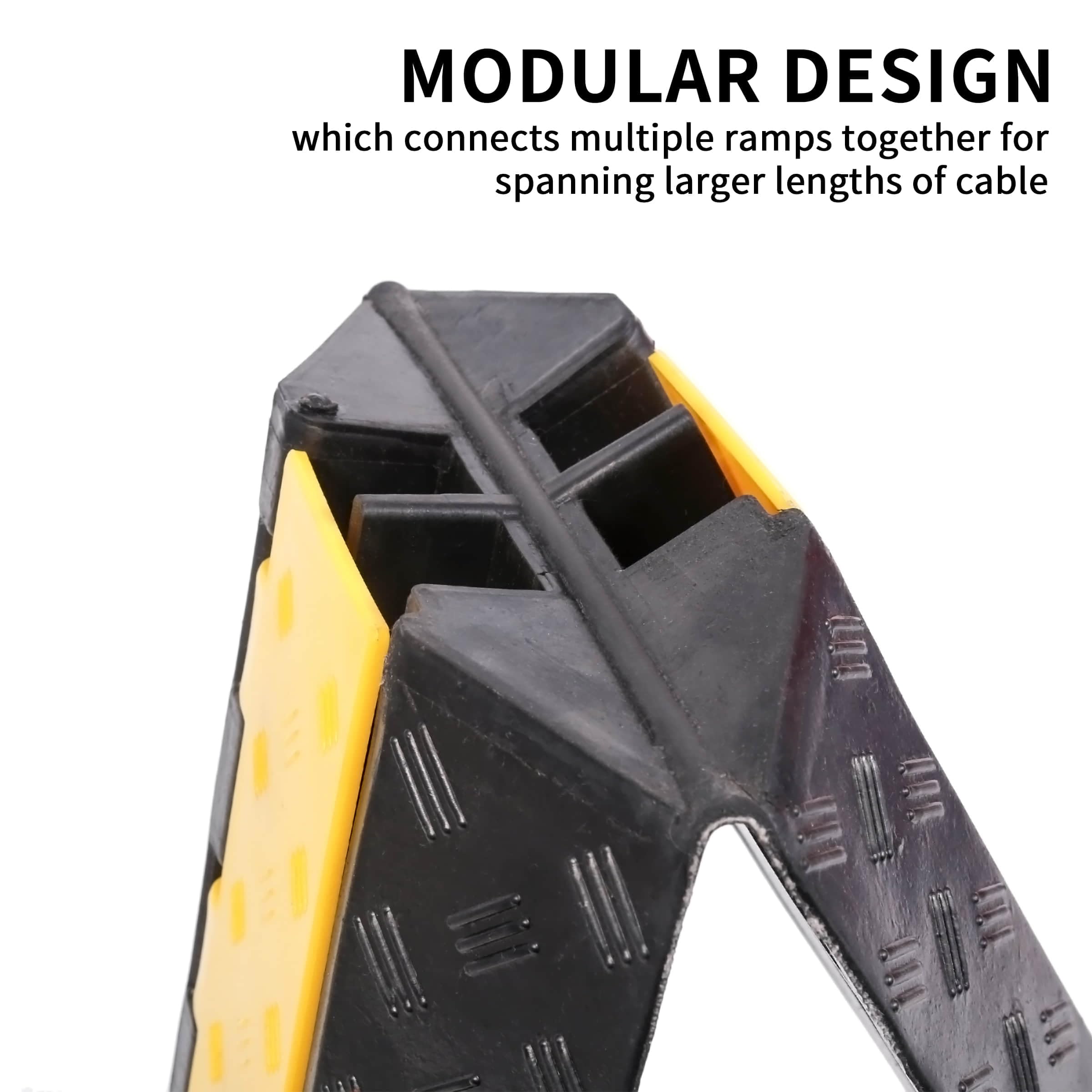 Yonsheng Rubber Cable Ramp Cord Cover Cable Protector Ramps Wire Hose Protective 2 Channel 22000Lbs Load Capacity Traffic Speed