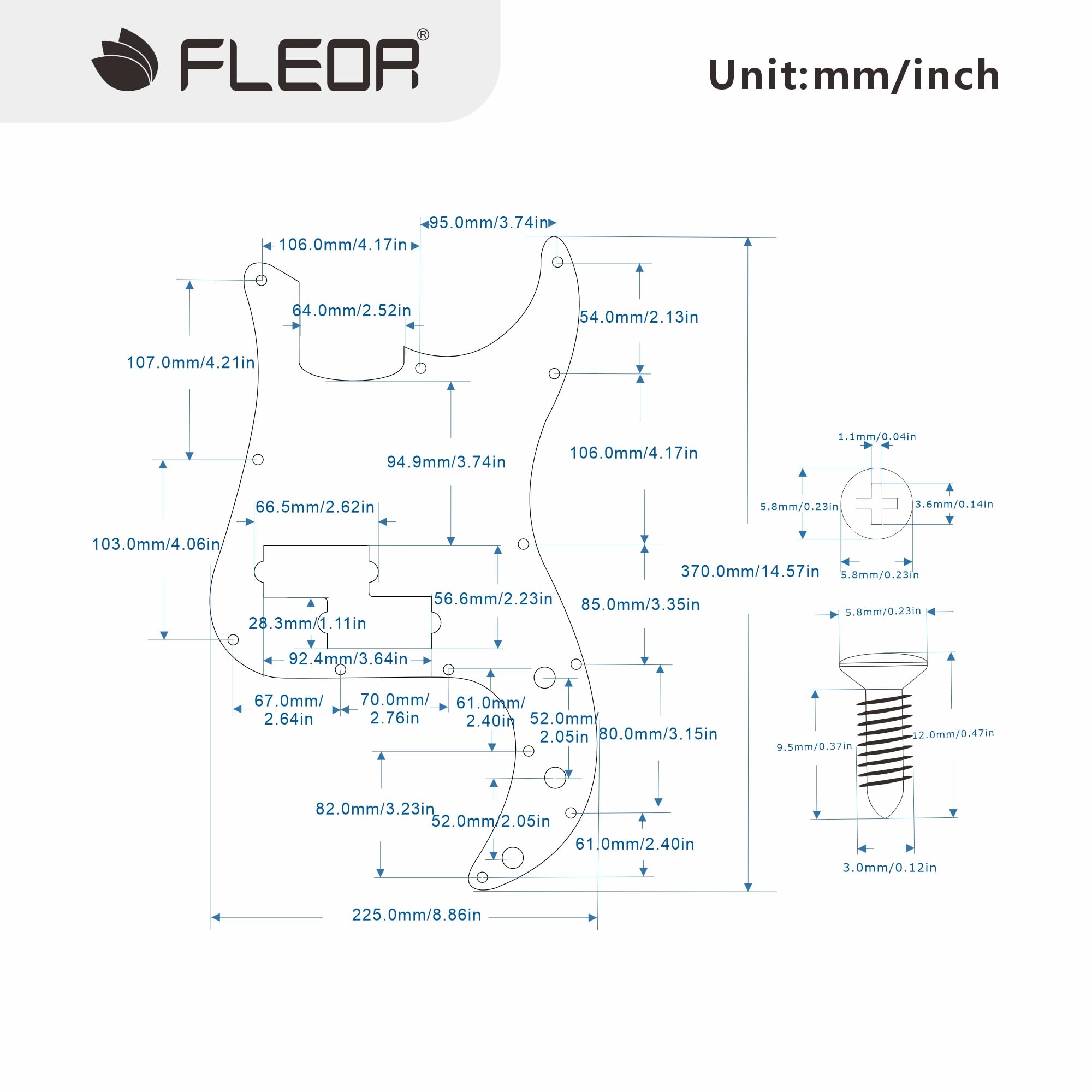Fleor 13 Hole P Bass Pickguard Guitar Scratch Plate Pick Guard For 4 String Usa/Mexican Standard P Bass Style, 4Ply Aged Pearl