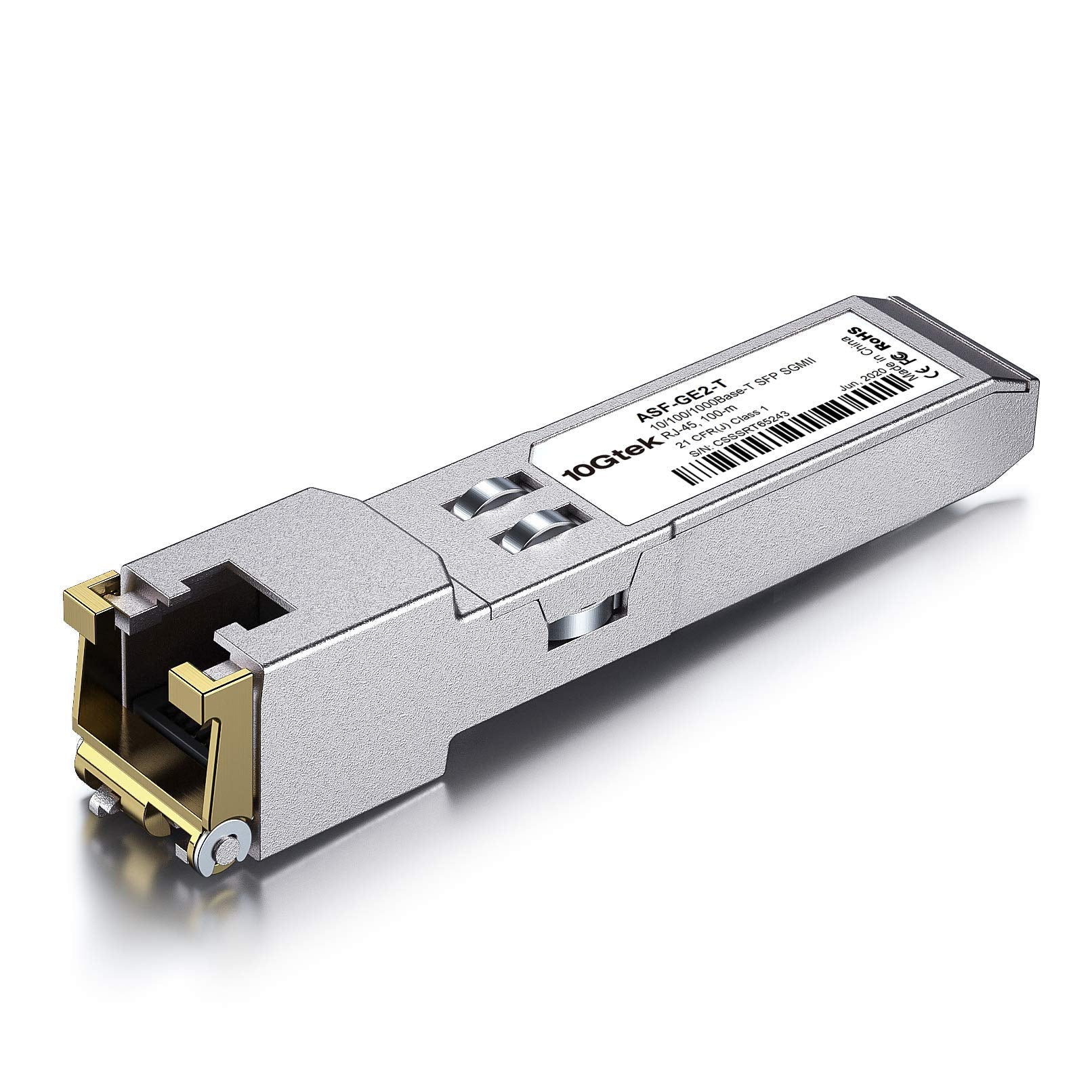 10Gtek 10/100/1000Base T Copper Sfp, Auto Negotiation Sfp To Rj45 Mini Gbic Transceiver For Cisco Glc T(10/100/1000)/Sfp Ge T(10