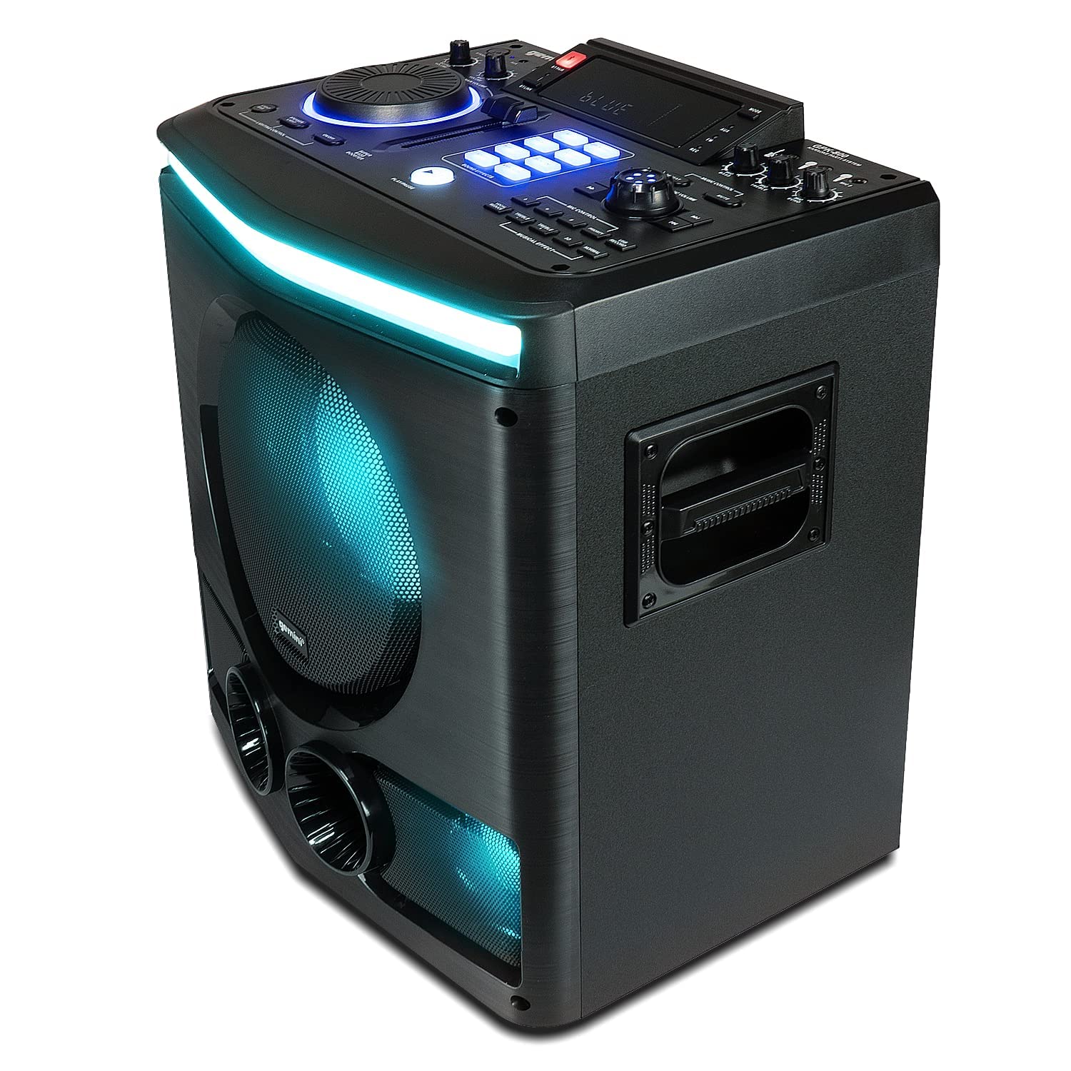 Gemini 2400W Peak Power Bluetooth Karaoke Party Speaker System with 8 Woofer, LED Lights, Mic, Guitar Input, DJ Effects, USB Rec