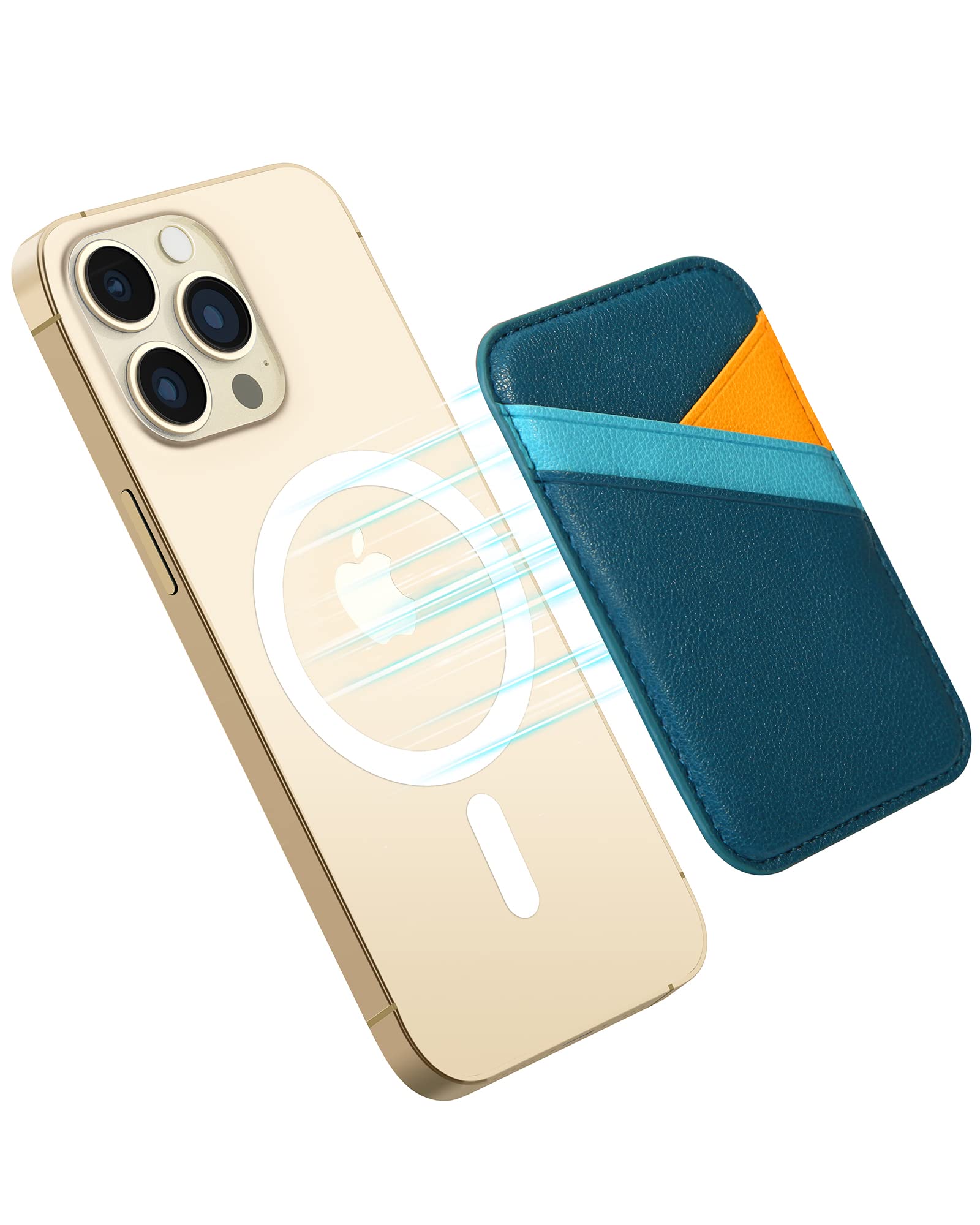 Magnetic Wallet Card Holder With Magsafe For Iphone 141312 Series, Apple Mag Safe Wallet, Up To 3 Cards And 3 Bills, Card Holder