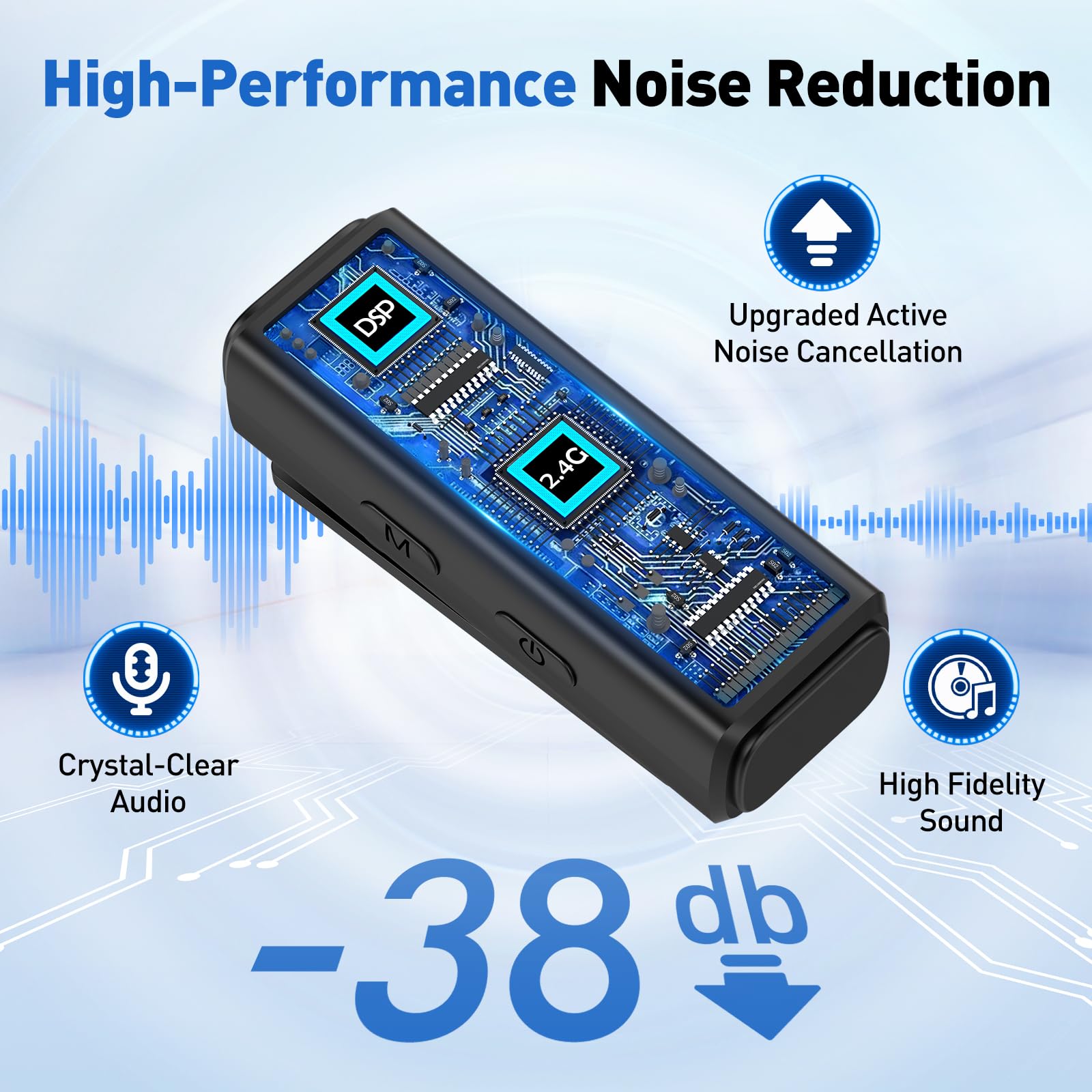 Vezqua Usb C Wireless Lavalier Microphone For Android, Pc, Laptop, Iphone 15/16, Usb Microphone With Noise Cancellation, Lapel M