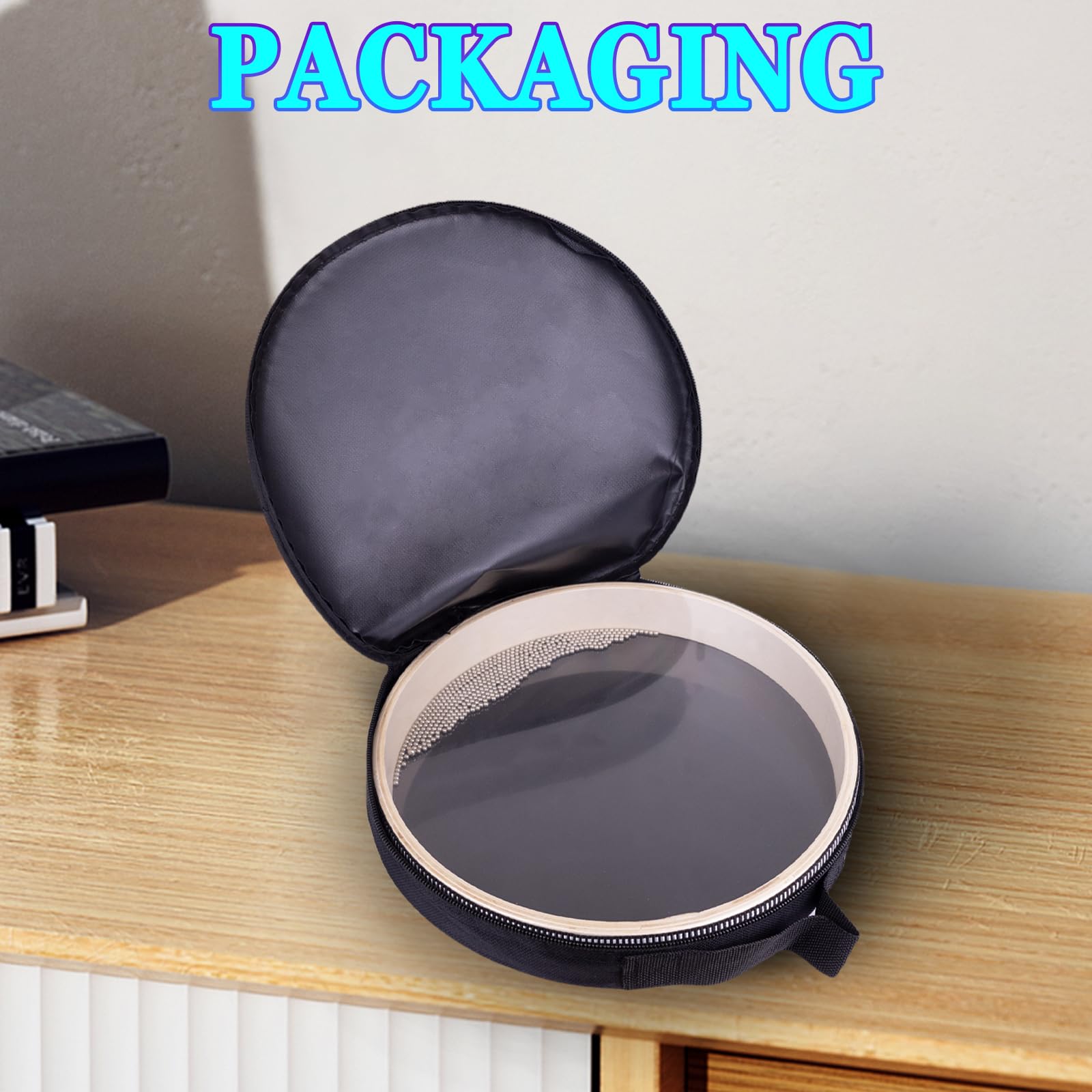 10 Inch Ocean Drum With Built In Night Shining Beads,Musical Instrument,Percussion,Sea Wave Drum For Meditation And Relaxation,W